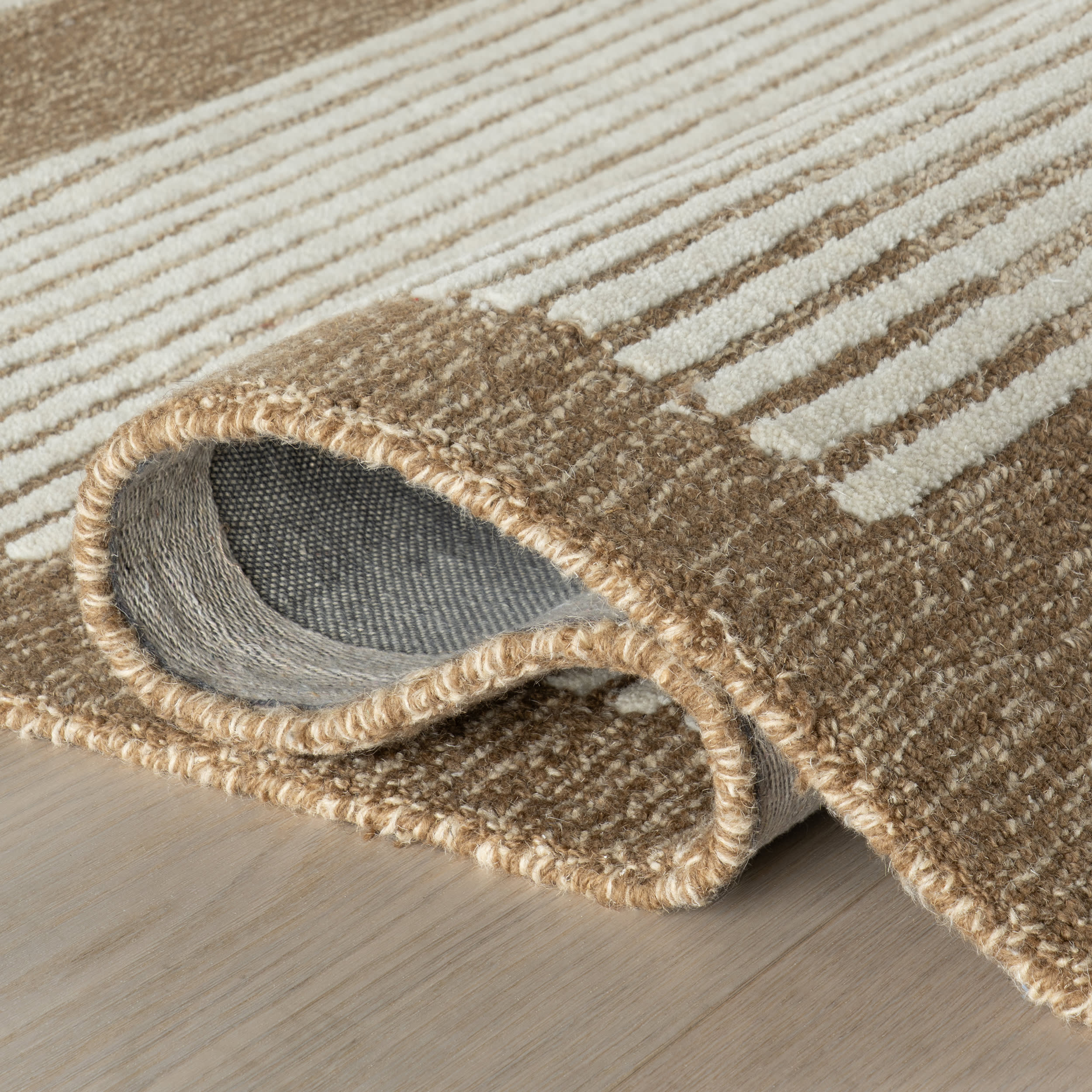 Tawna Modern Striped Rug | Brown - Image 7