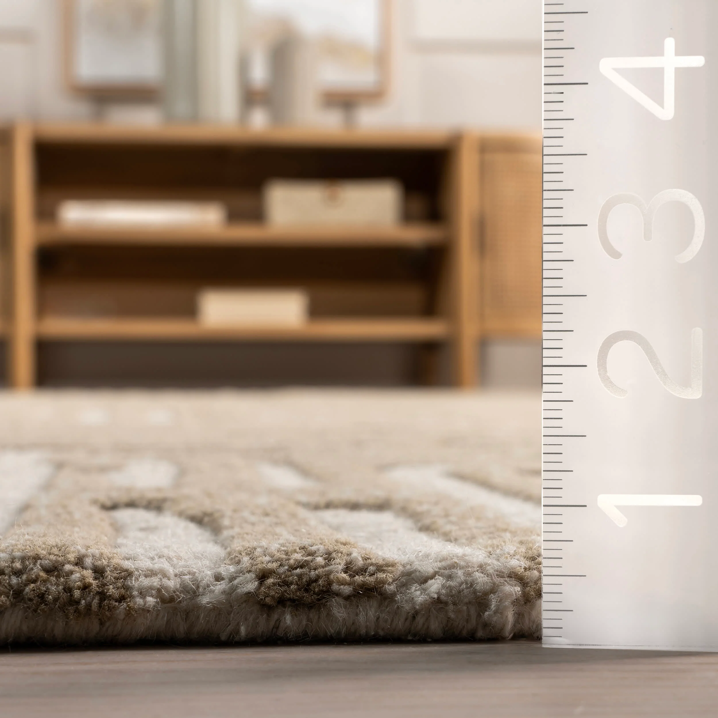 Tawny Geometric Wool Rug | Ivory - Image 5