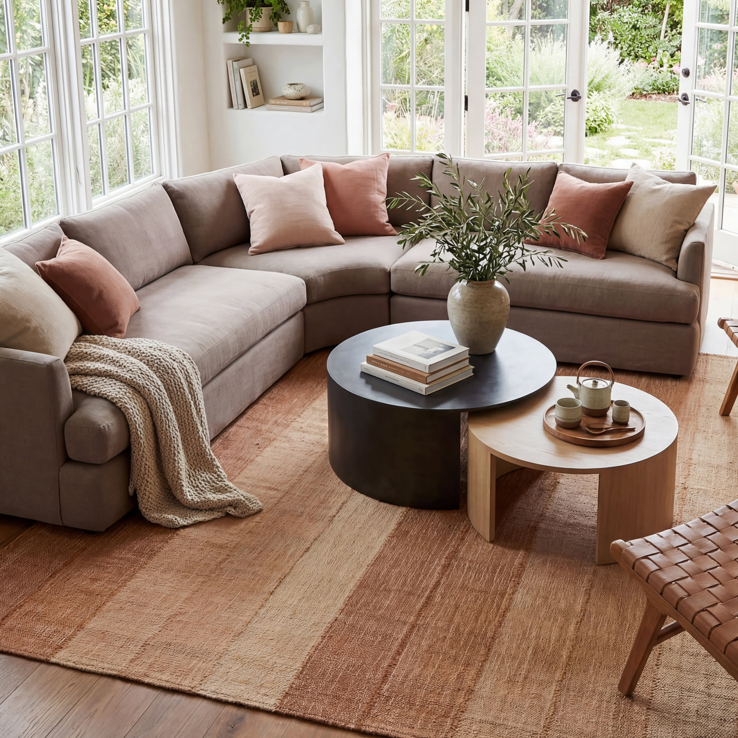 Tayo Modern Striped Indoor Rug | Orange - Image 2