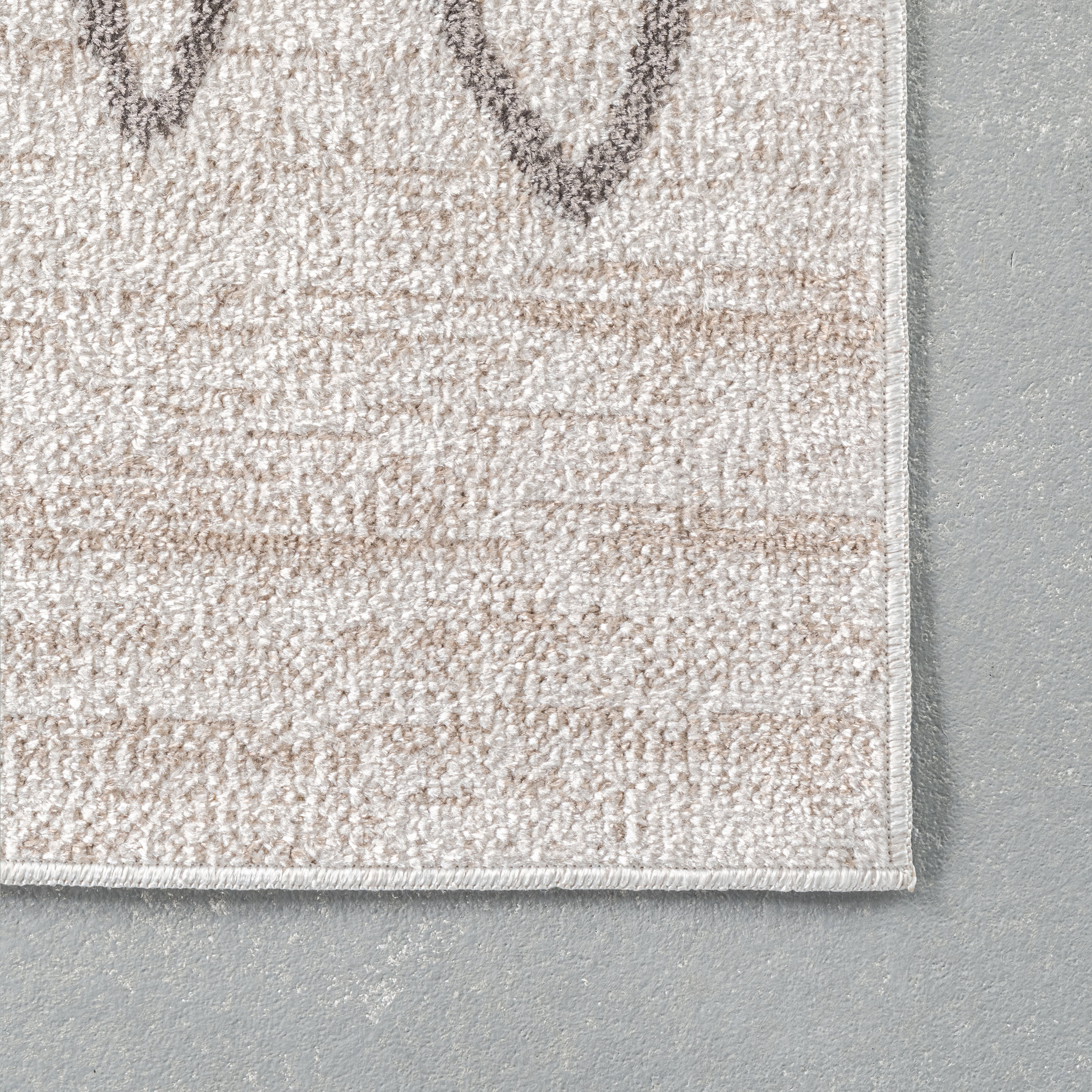 Teagan Washable Zig Zag Rug | Beige - Image 3