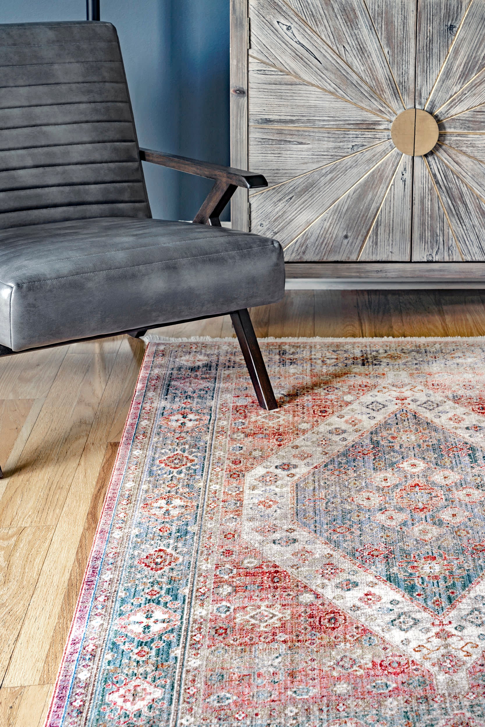 Tear Pendant Medallion Rug | Beige - Image 4