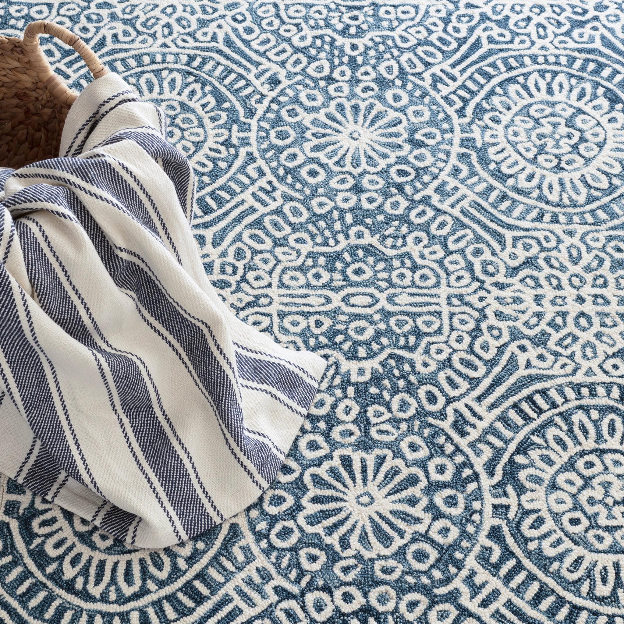 Temple Hand Micro Hooked Wool Custom Rug | Ink - Image 2