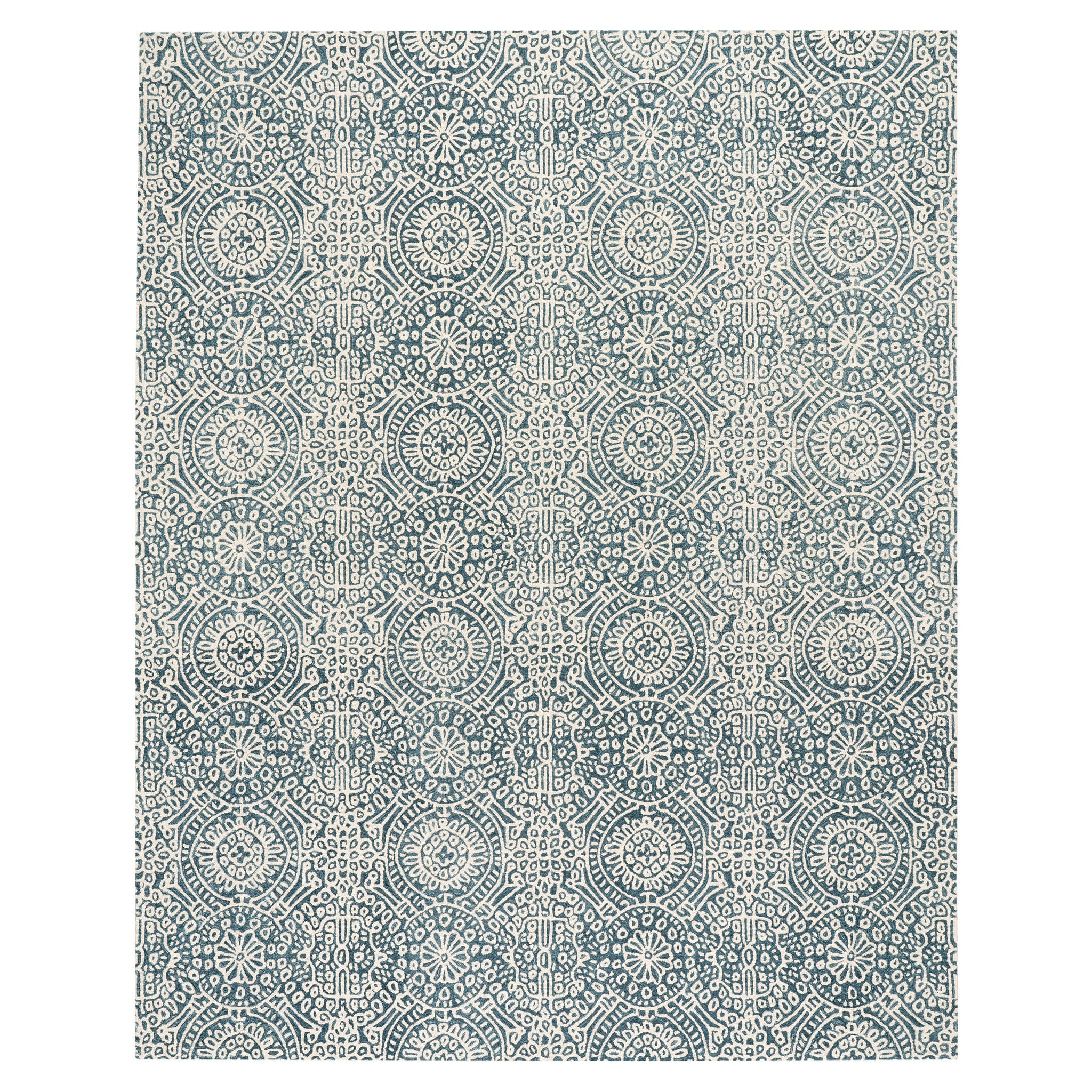 Temple Hand Micro Hooked Wool Rug | Ink - Image 2