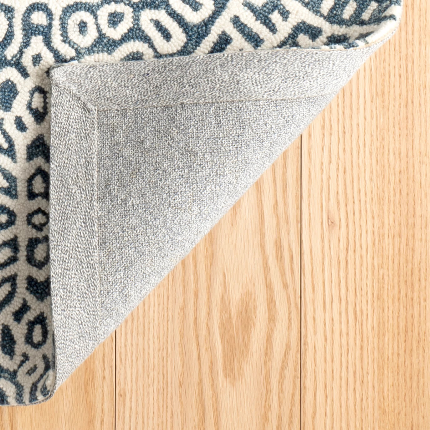Temple Hand Micro Hooked Wool Rug | Ink - Image 6