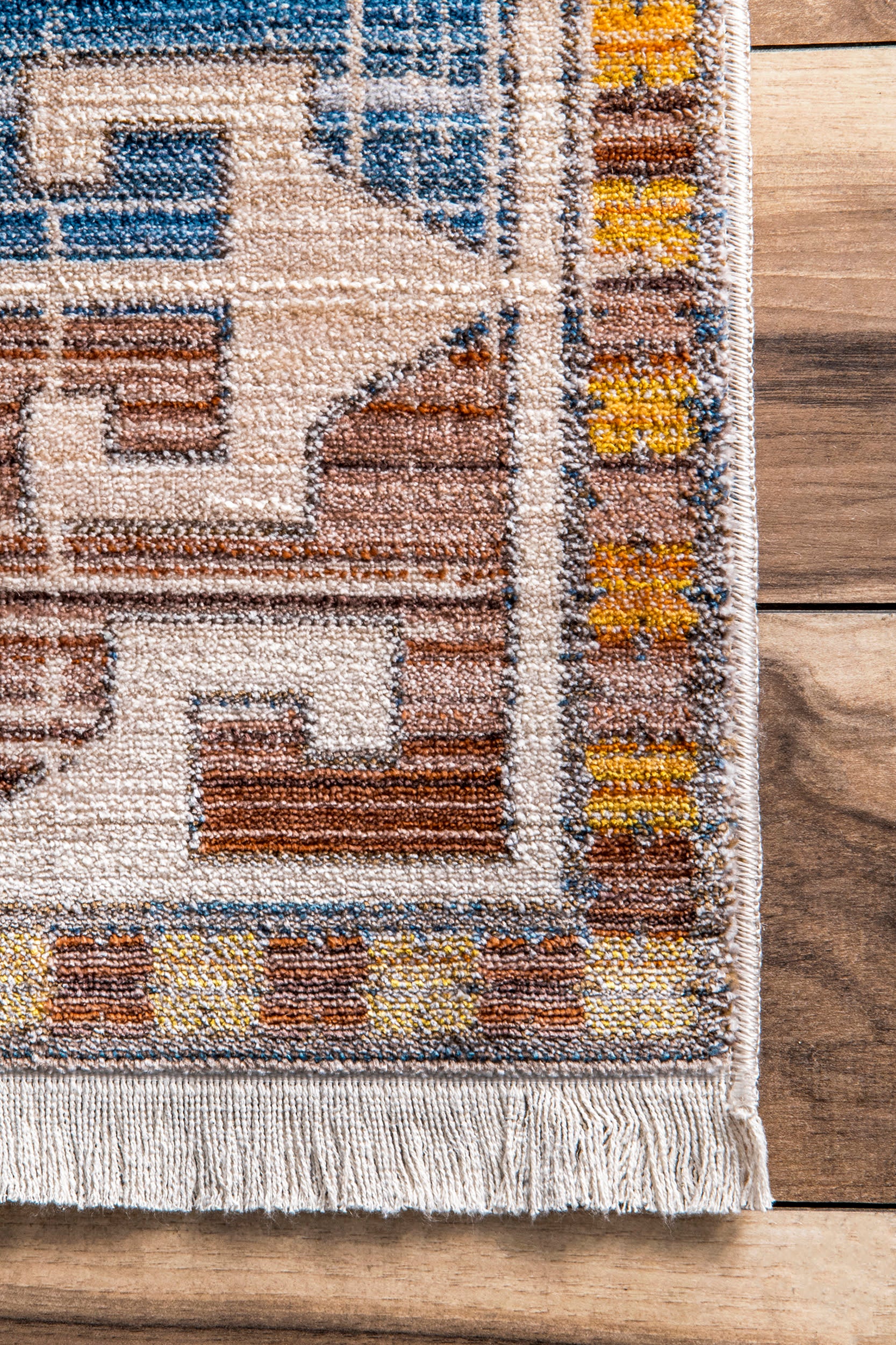 Temporal Medallion Tassel Rug | Rust - Image 3
