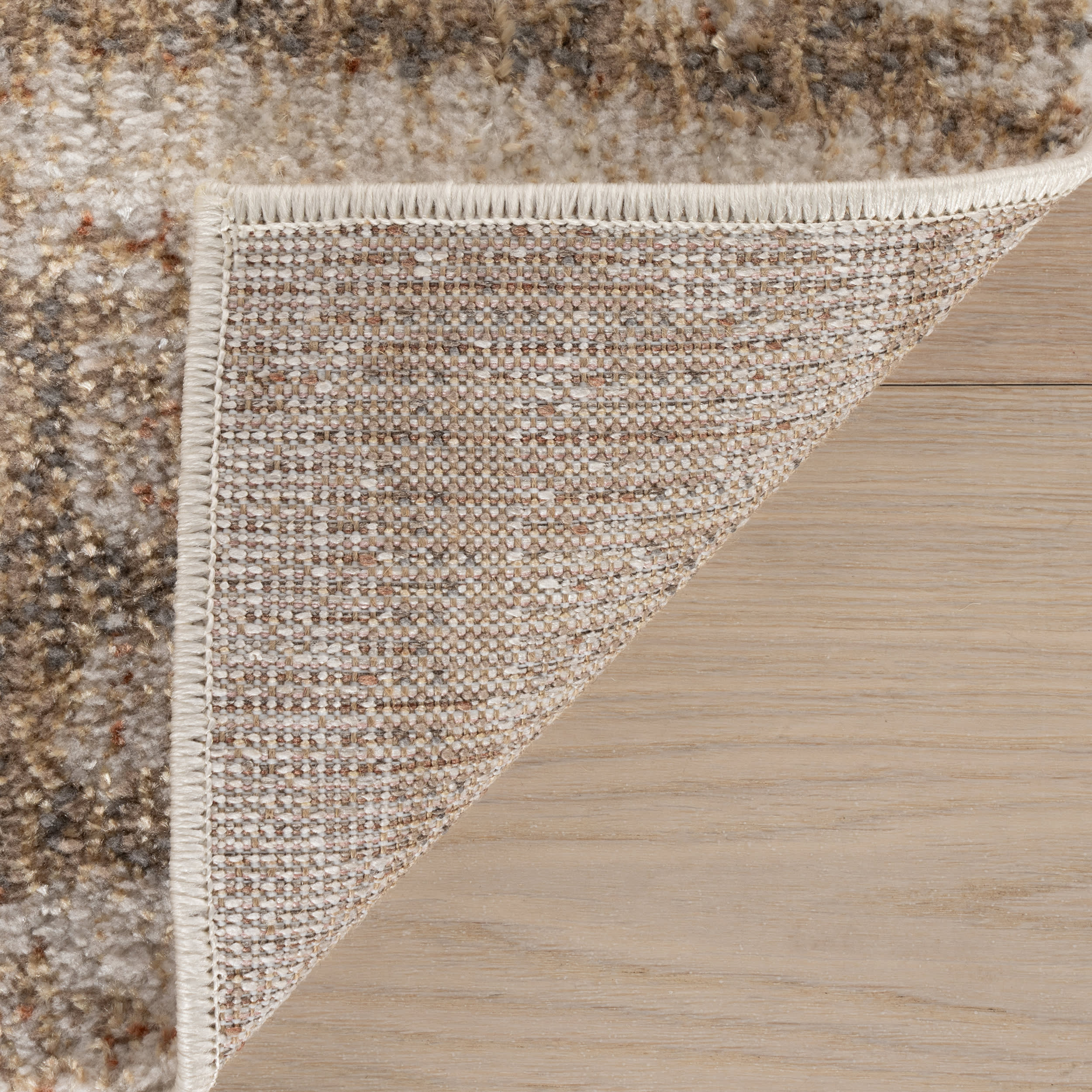 Terras Rustic Abstract Washable Rug | Tan - Image 8