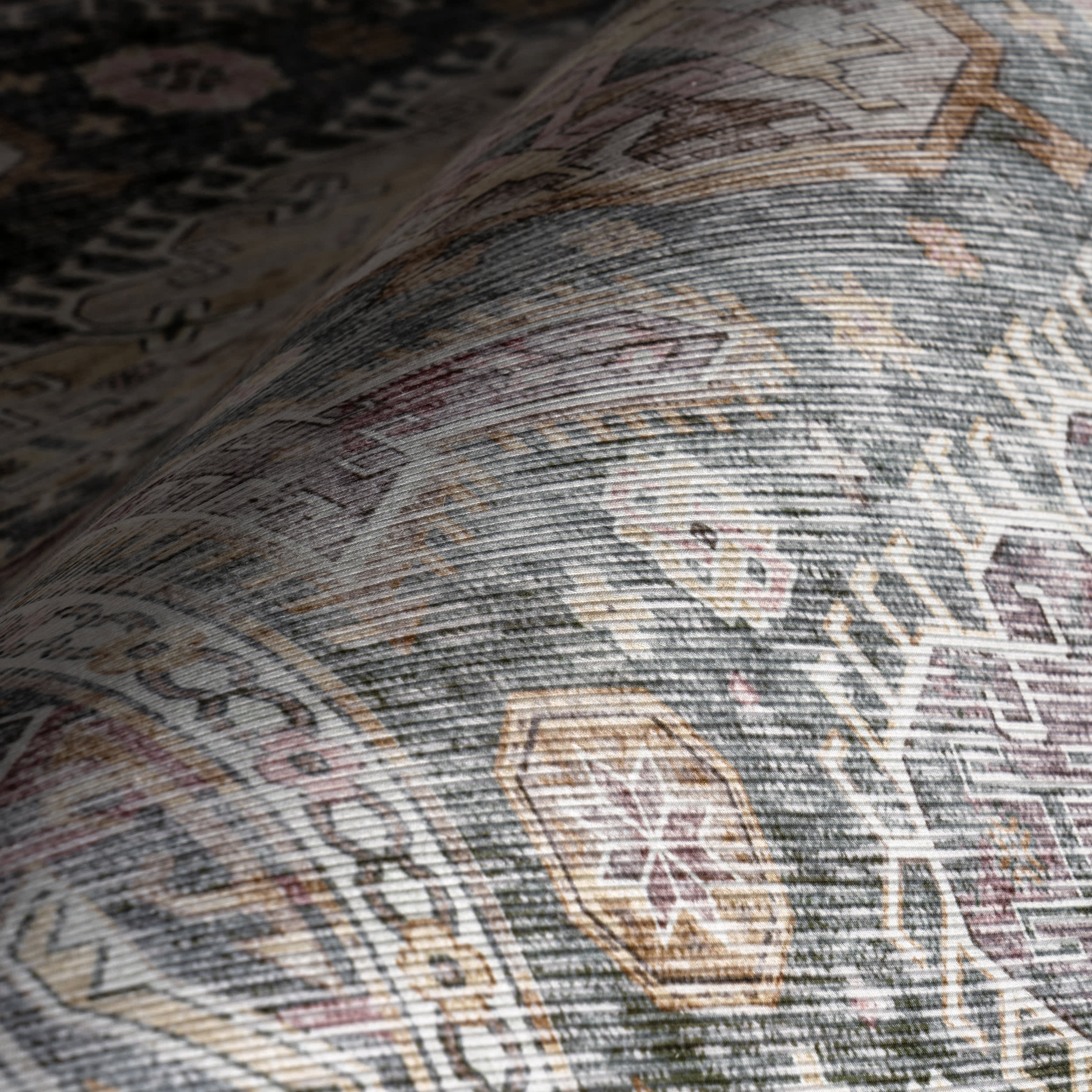 Terri Medallion Washable Rug | Sage - Image 3