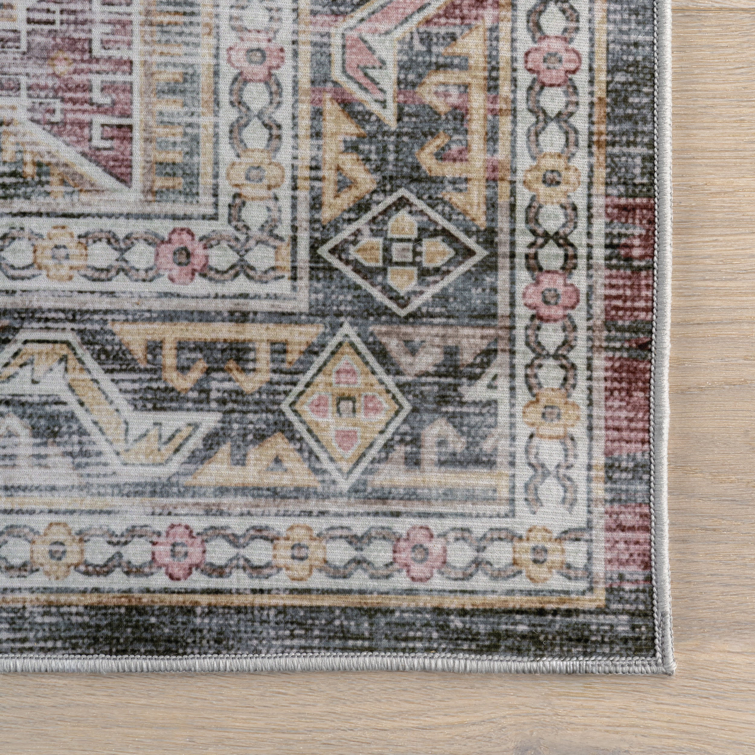 Terri Medallion Washable Rug | Sage - Image 4