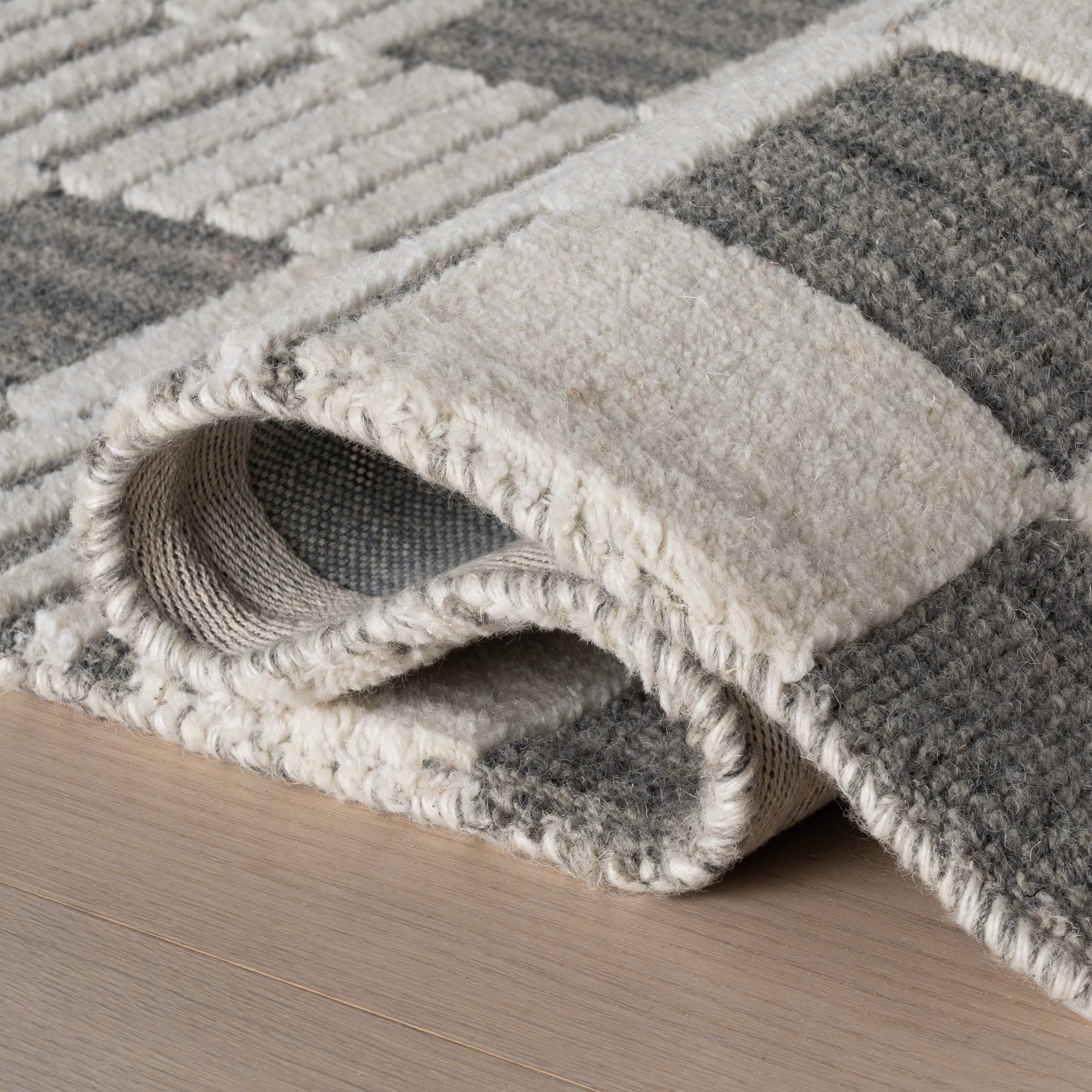 Tesia Hand Woven Wool Rug | Ivory - Image 7