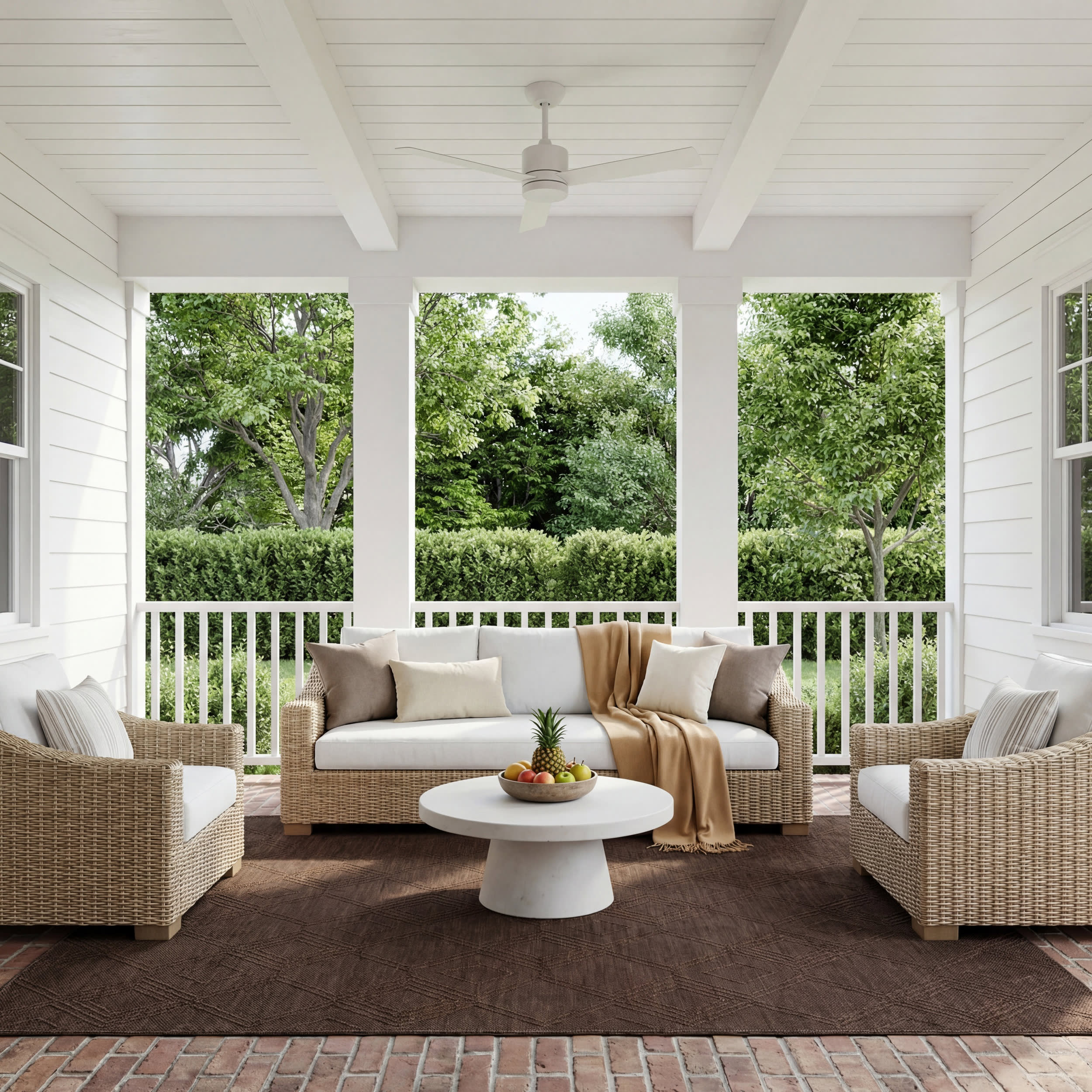 Tesnia Modern Solid Indoor/Outdoor Rug | Brown - Image 2
