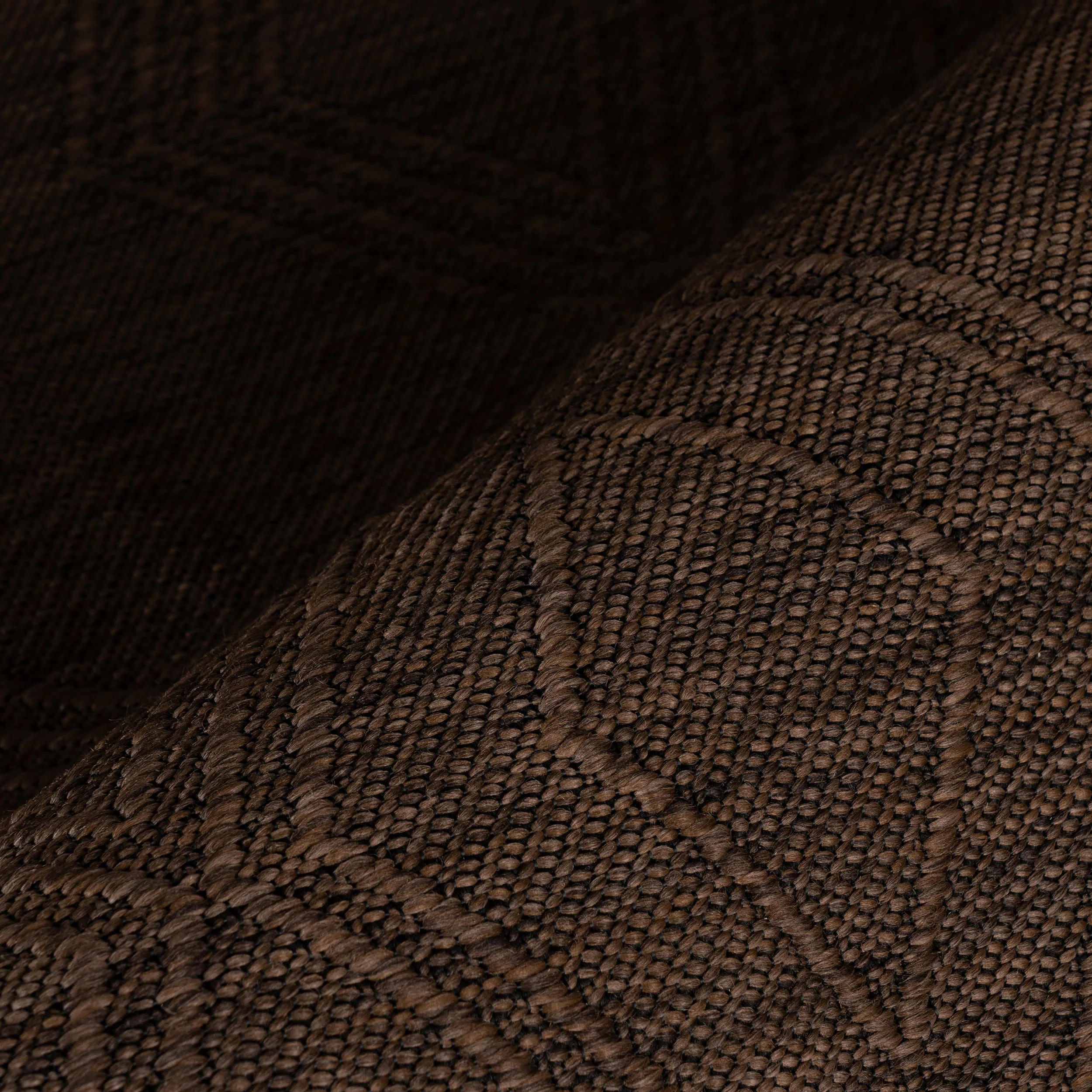 Tesnia Modern Solid Indoor/Outdoor Rug | Brown - Image 3