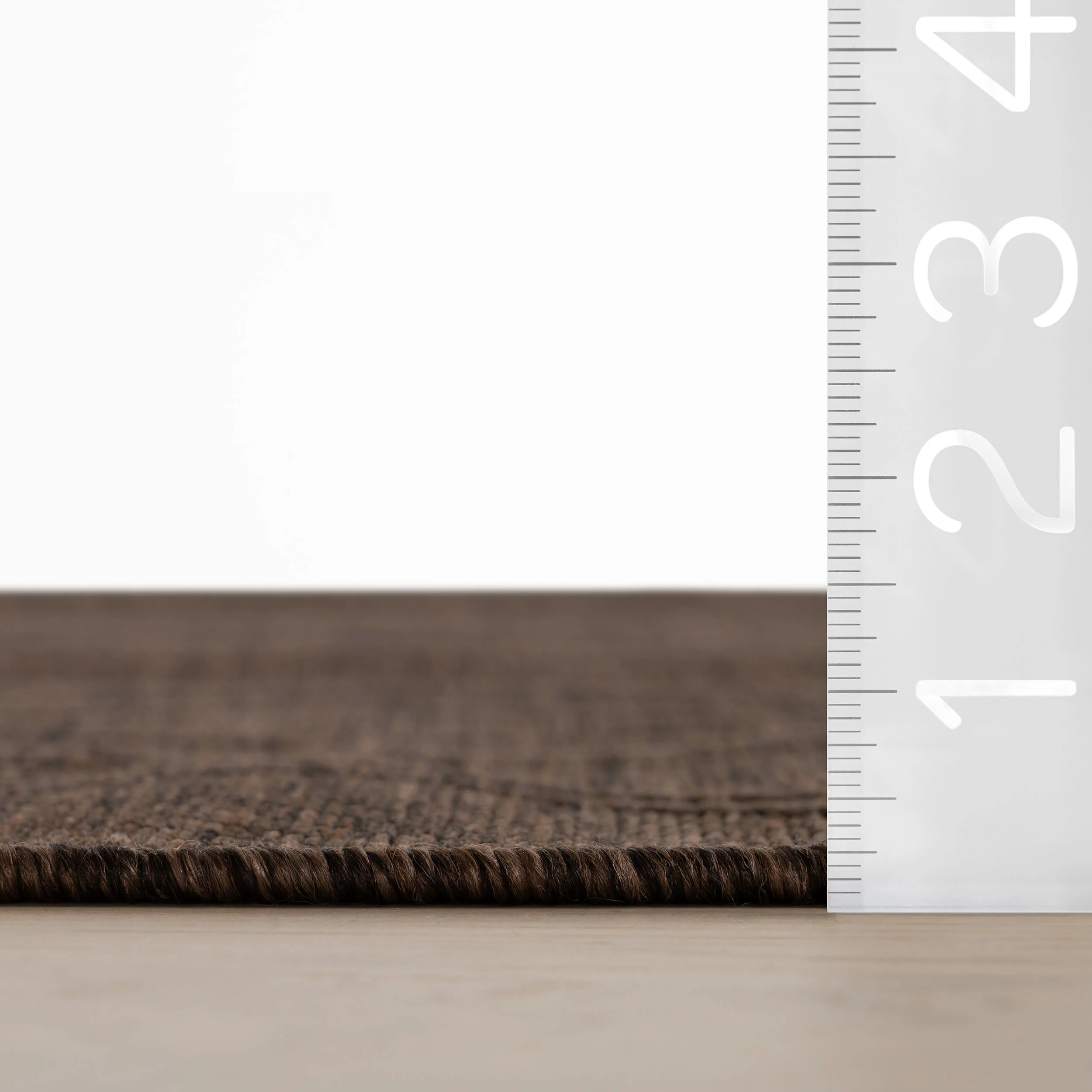 Tesnia Modern Solid Indoor/Outdoor Rug | Brown - Image 6