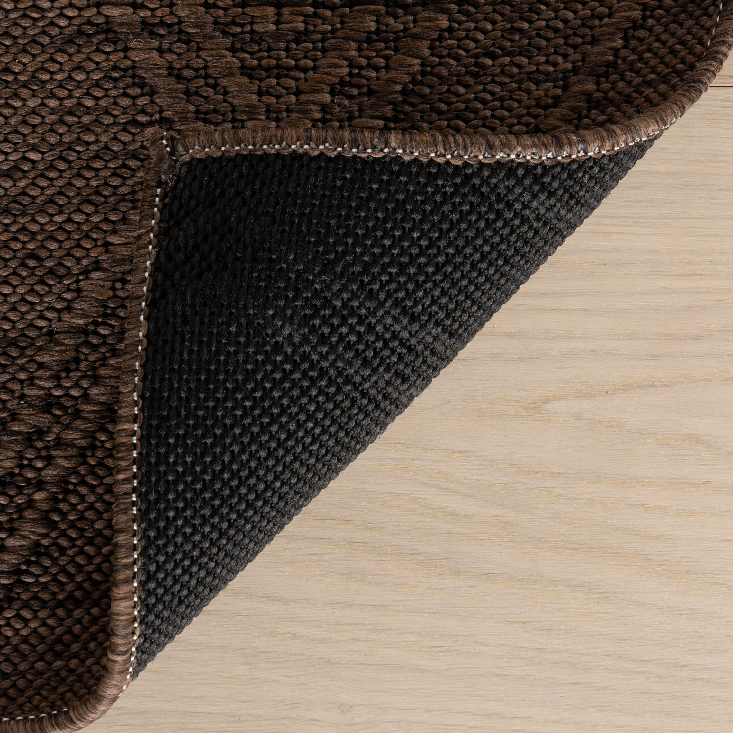 Tesnia Modern Solid Indoor/Outdoor Rug | Brown - Image 8