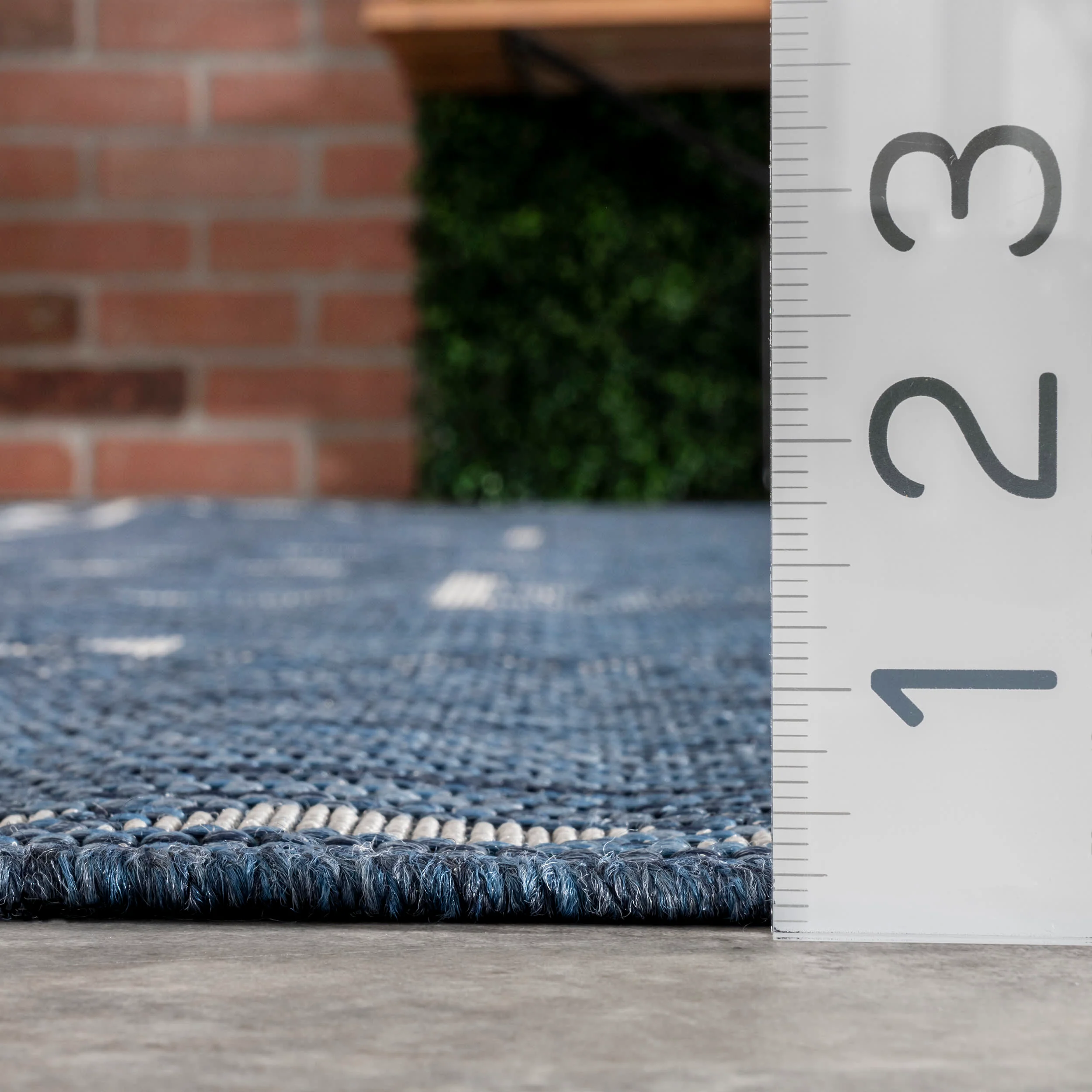 Tessa Geometric Indoor/Outdoor Rug | Blue - Image 5