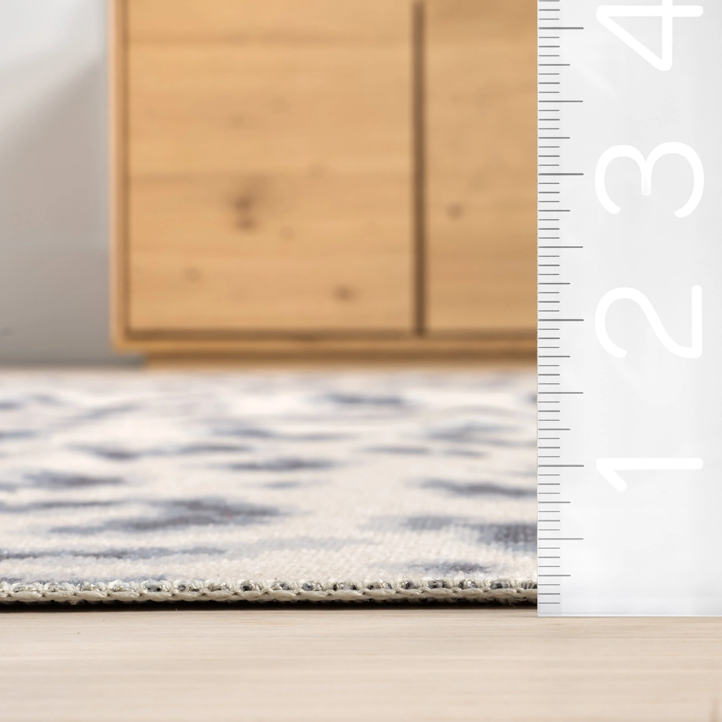 Tessa Leopard Washable Rug | Blue - Image 5