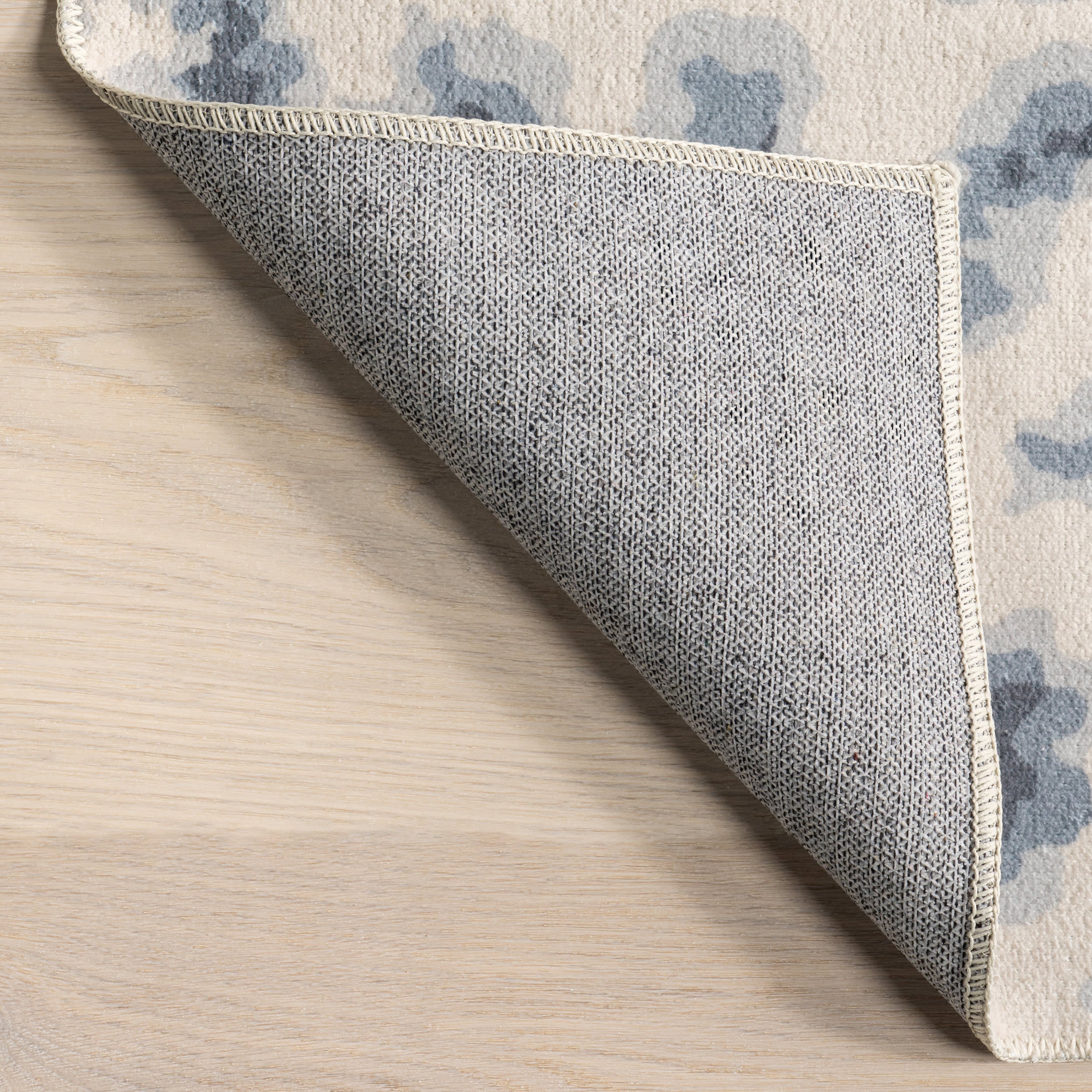Tessa Leopard Washable Rug | Blue - Image 7