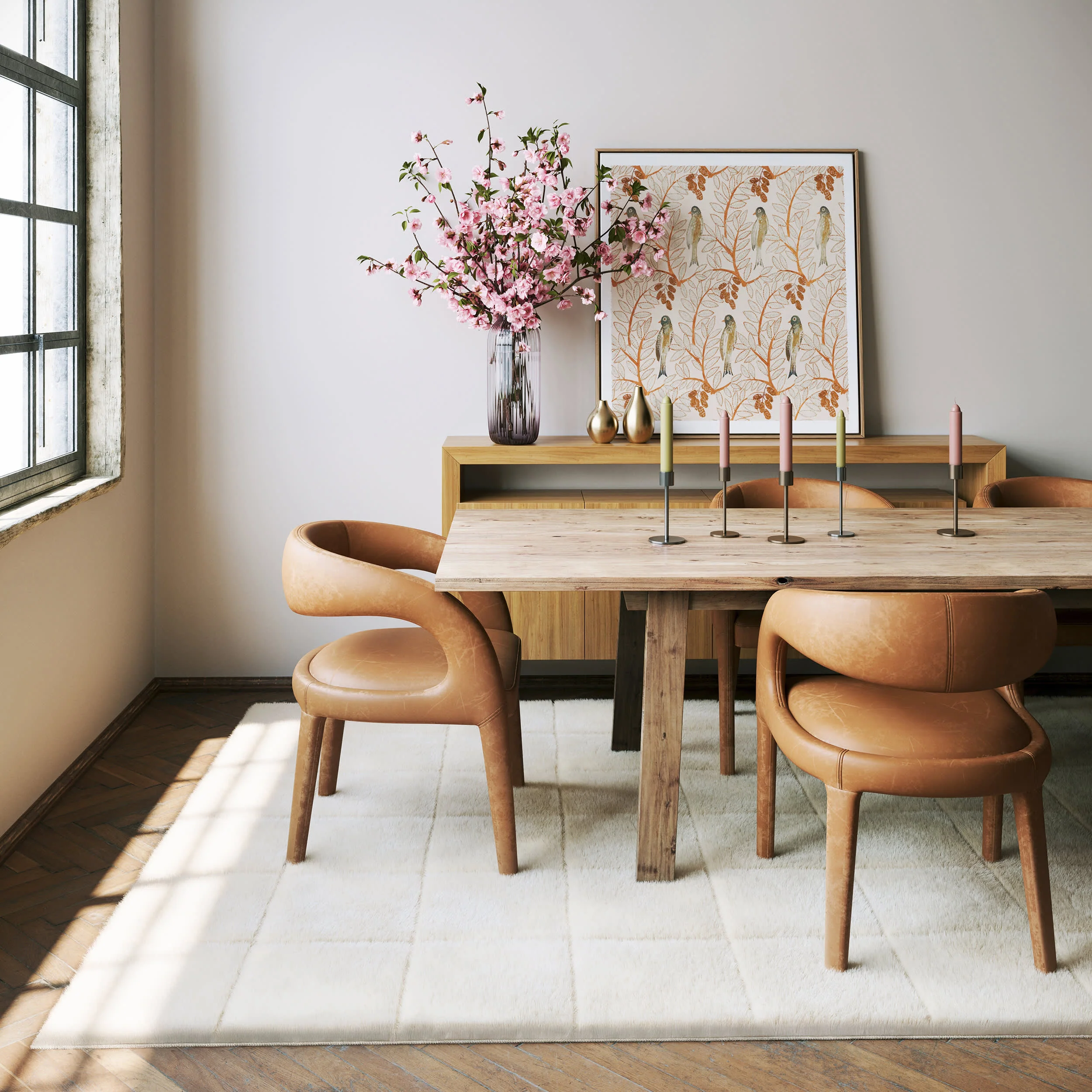 Tessera Grid Plush Cloud Washable Rug | Off White - Image 2