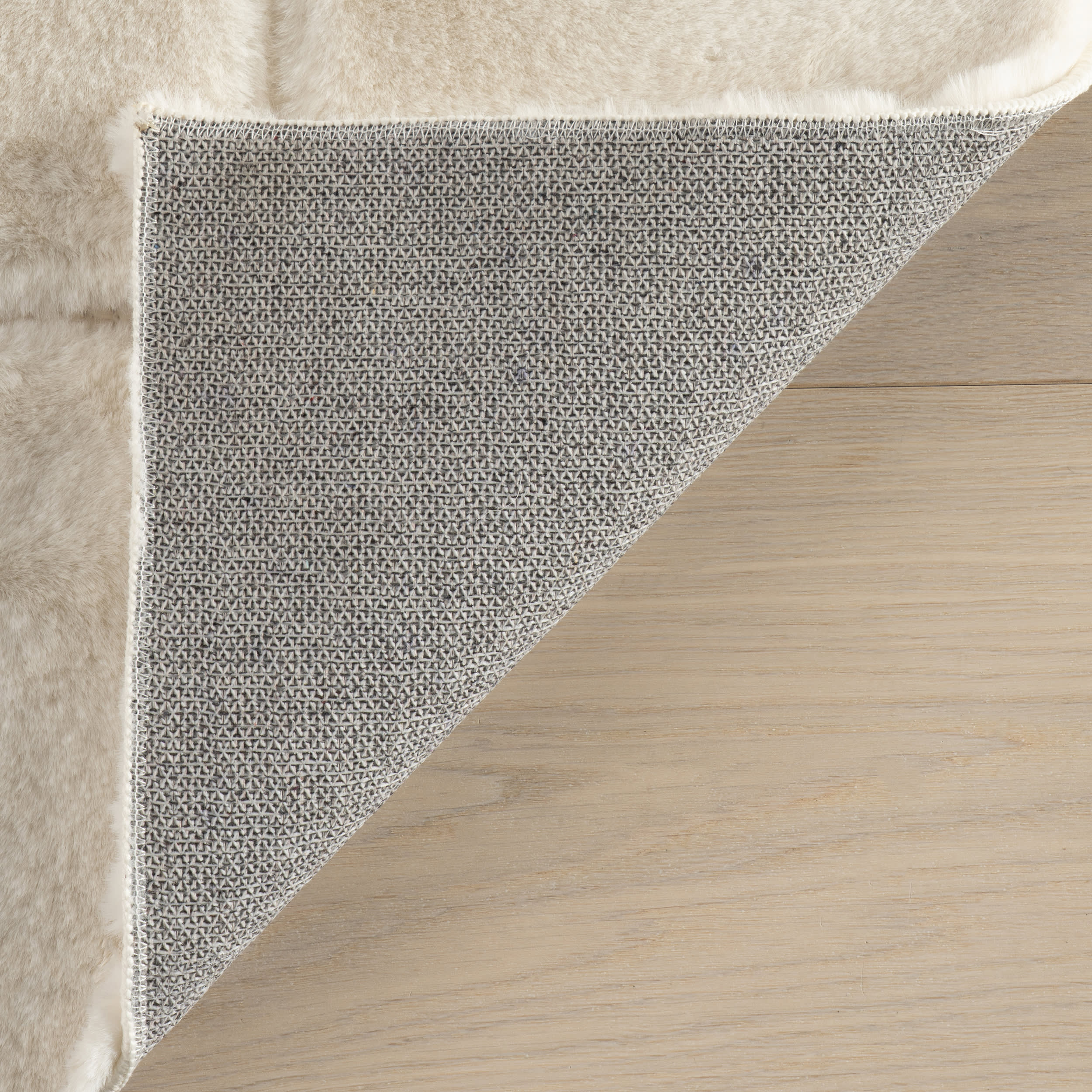 Tessera Grid Plush Cloud Washable Rug | Off White - Image 6