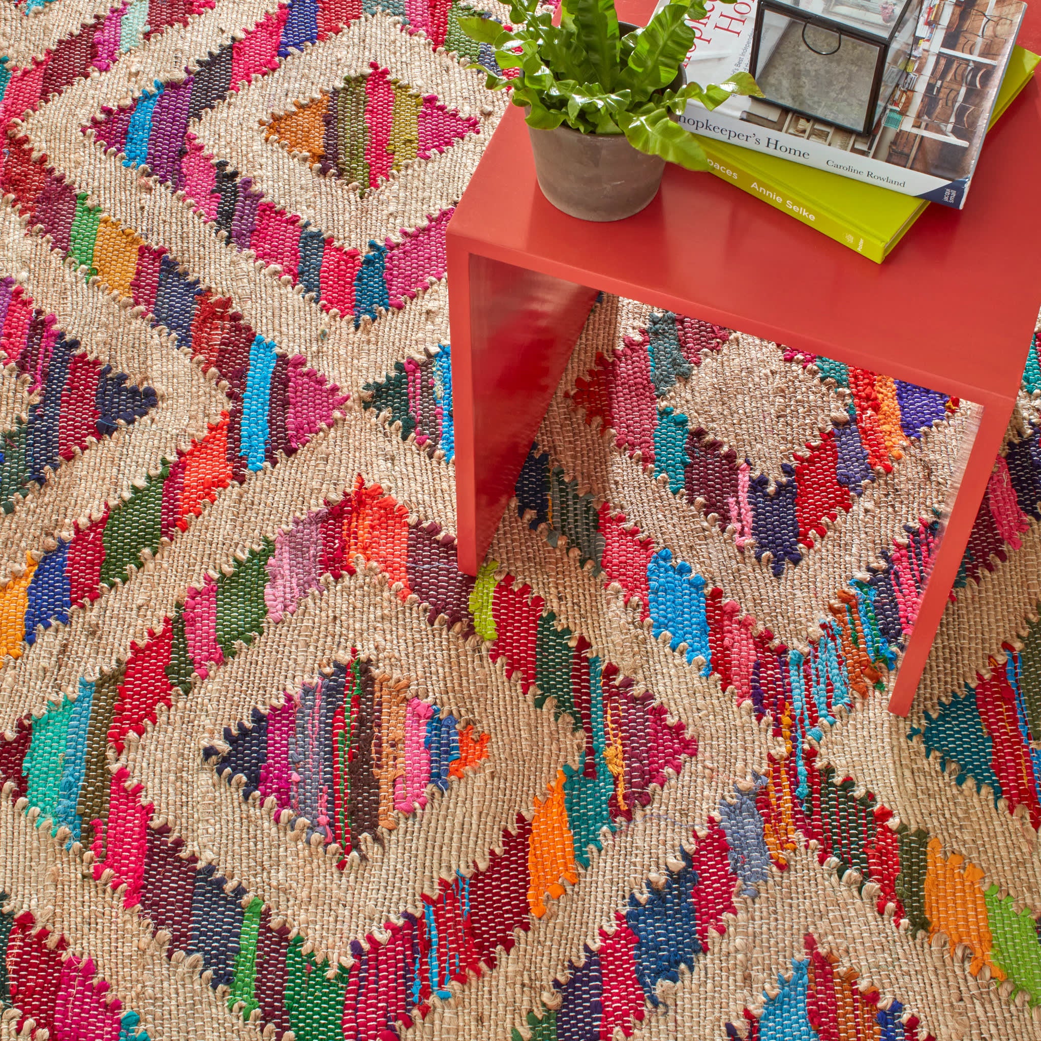 Tetra Chindi Handwoven Jute Rug | Multi - Image 5