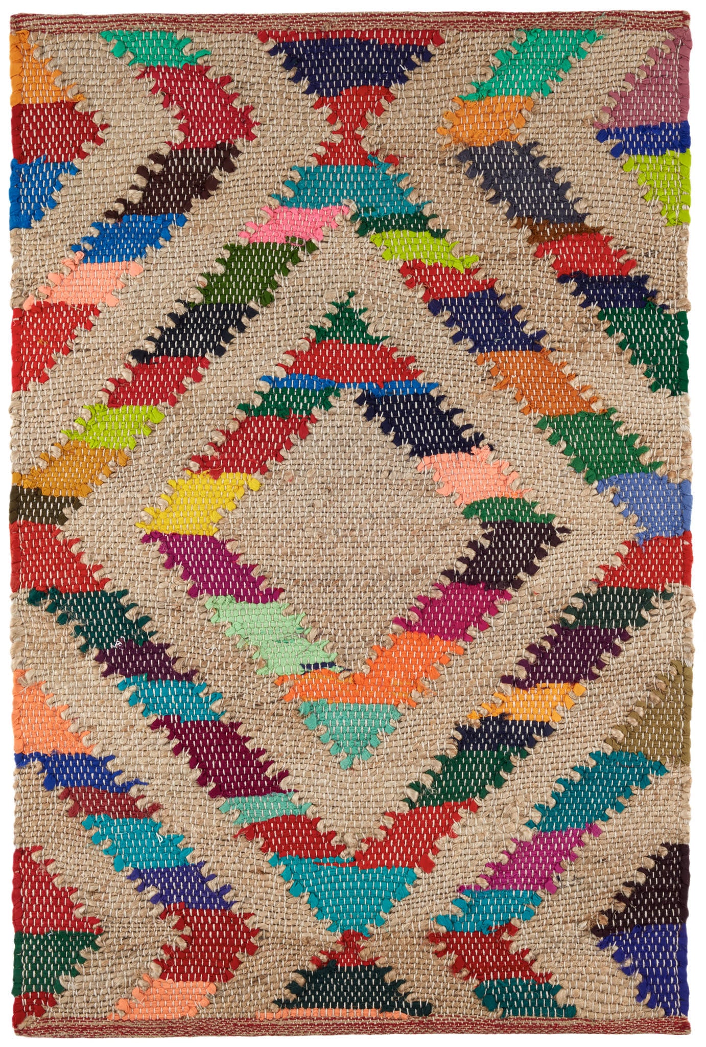 Tetra Chindi Handwoven Jute Rug | Multi - Image 7