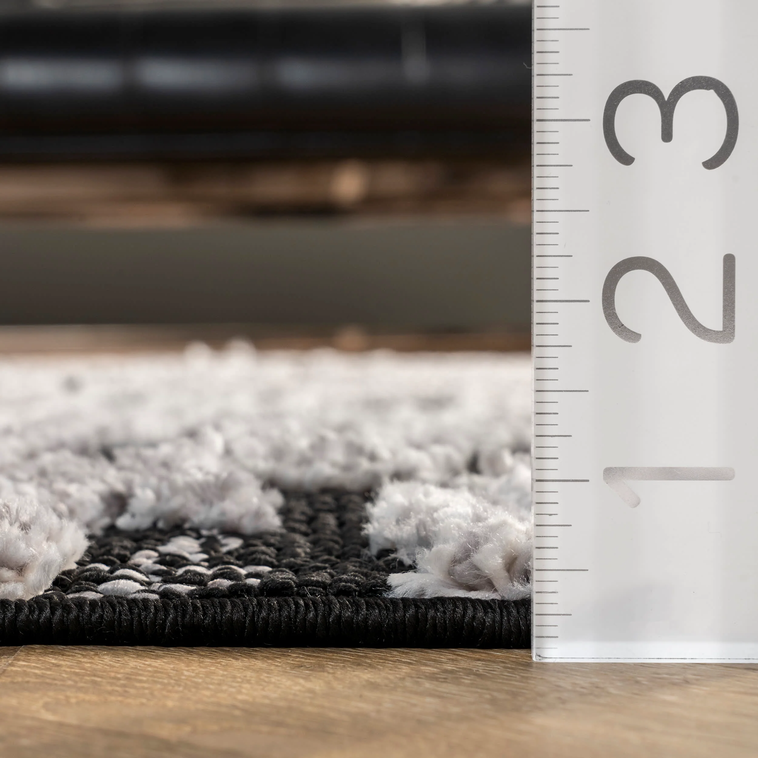 Textured Abstract Tasseled Rug | Light Grey - Image 5