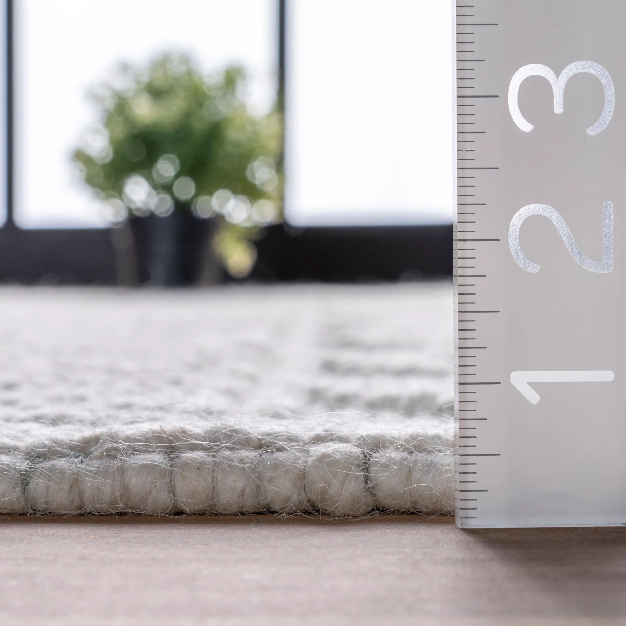 Textured Achromatia With Tassels Rug | Cream - Image 5