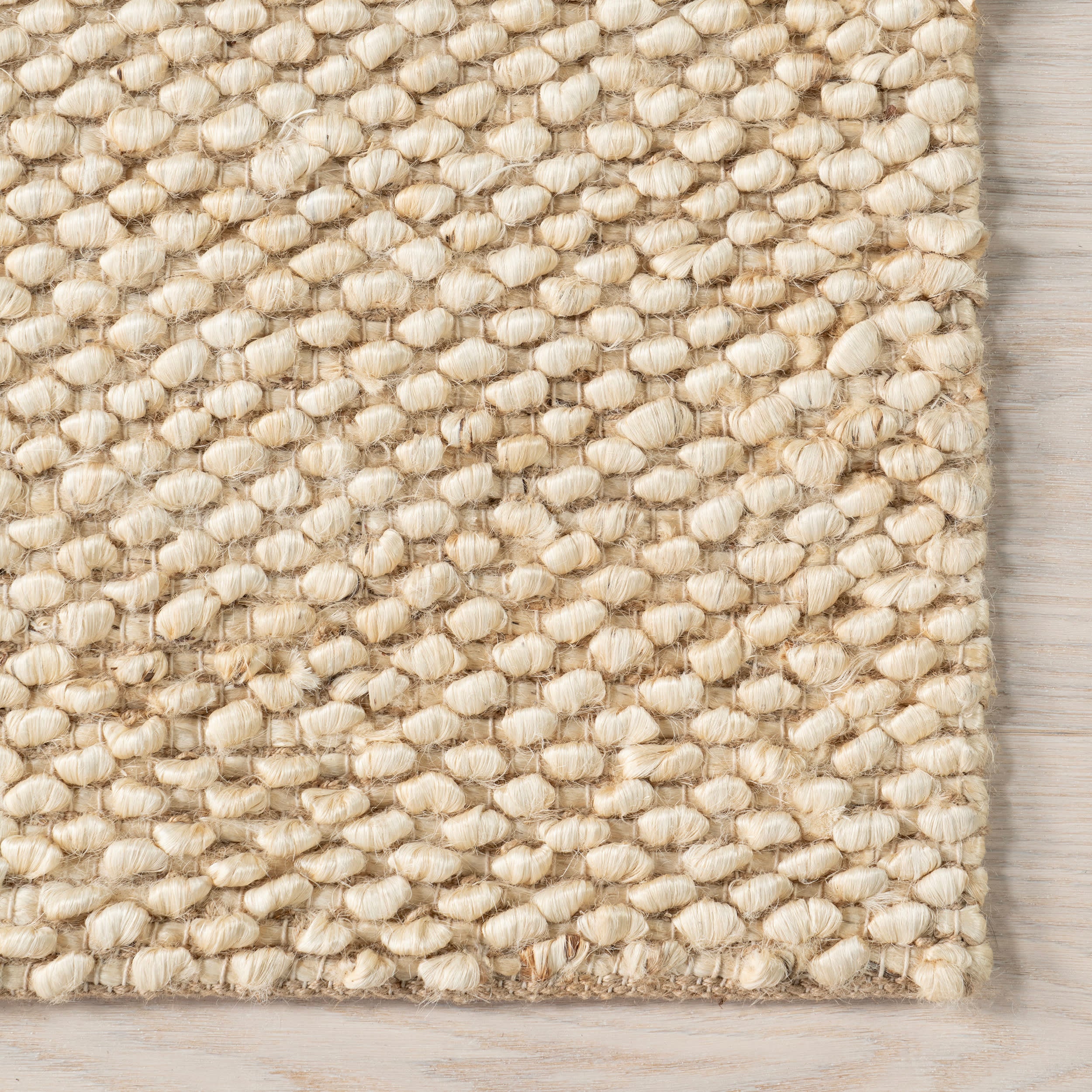 Textured Handwoven Jute Rug | Beige - Image 3