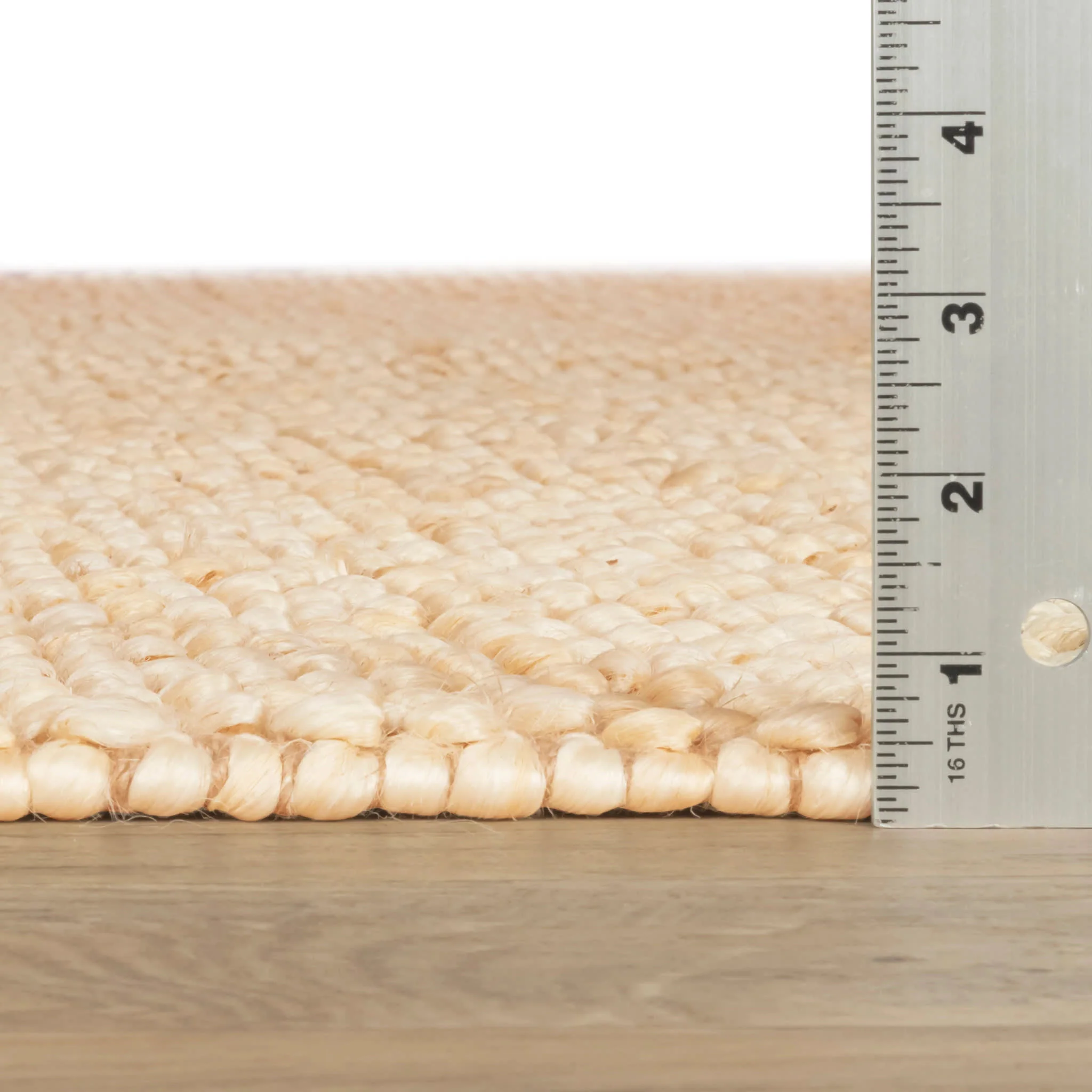 Textured Handwoven Jute Rug | Natural - Image 4