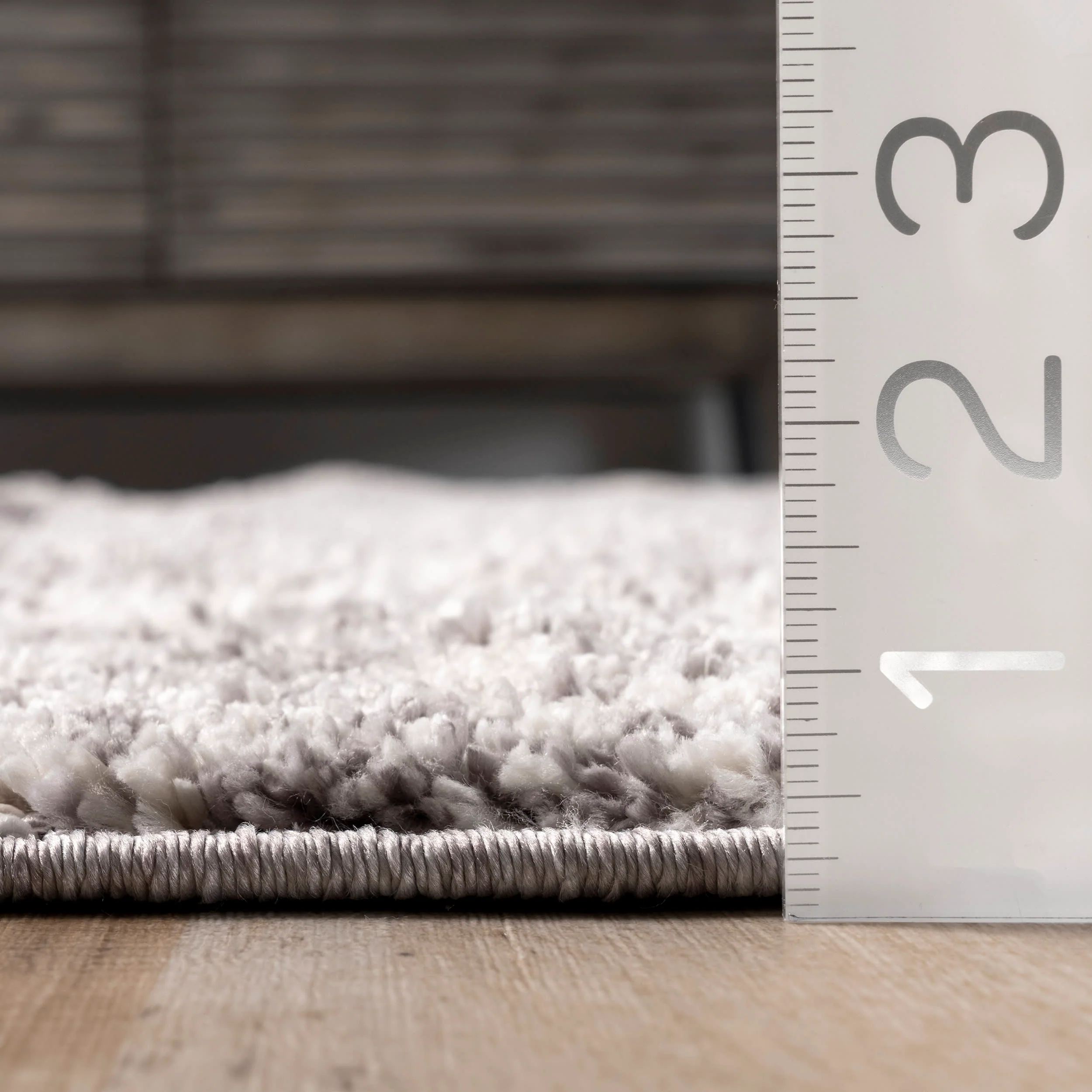 Textured Herringbone Tasseled Rug | Black - Image 5