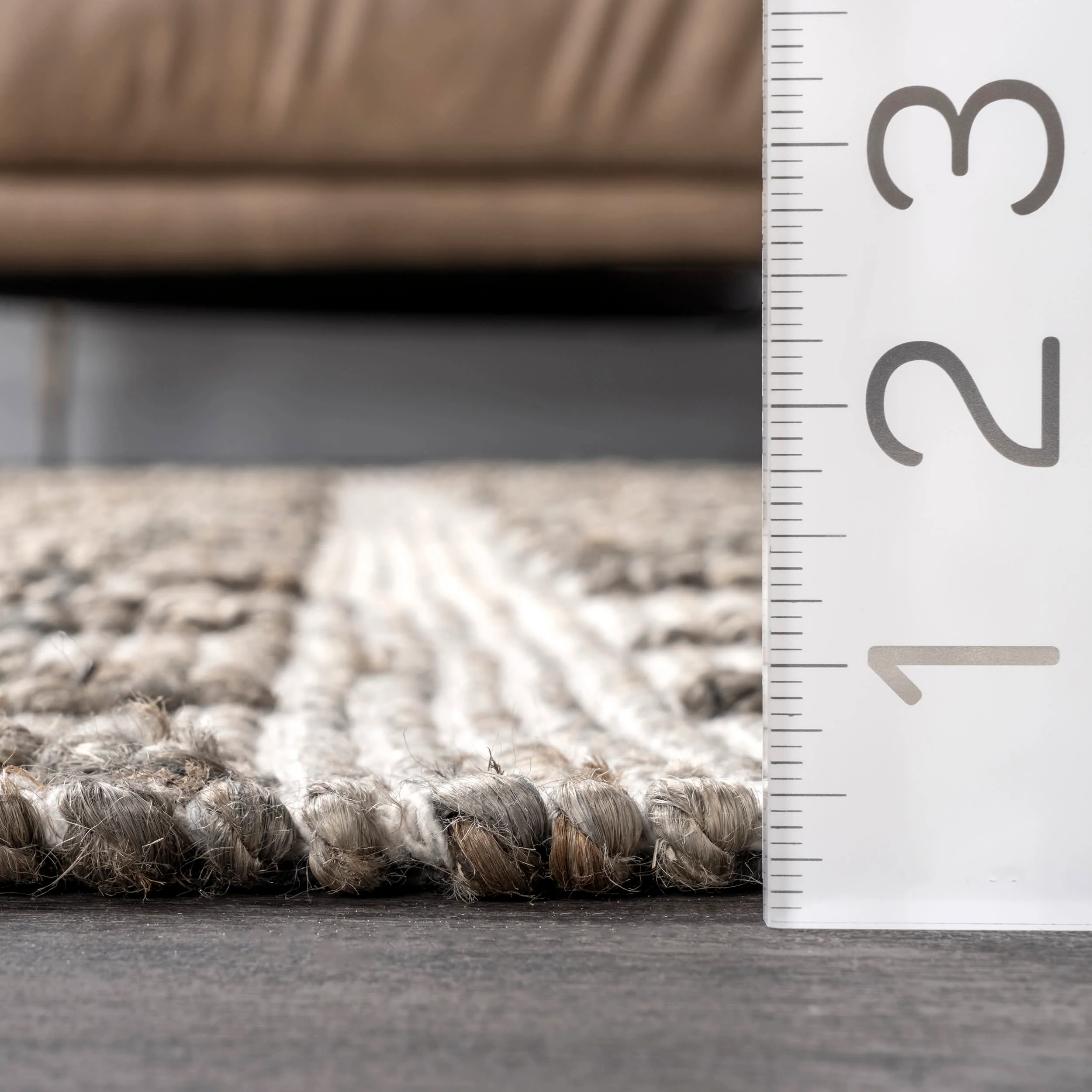 Textured Modern Trellis Rug | Dark Grey - Image 5