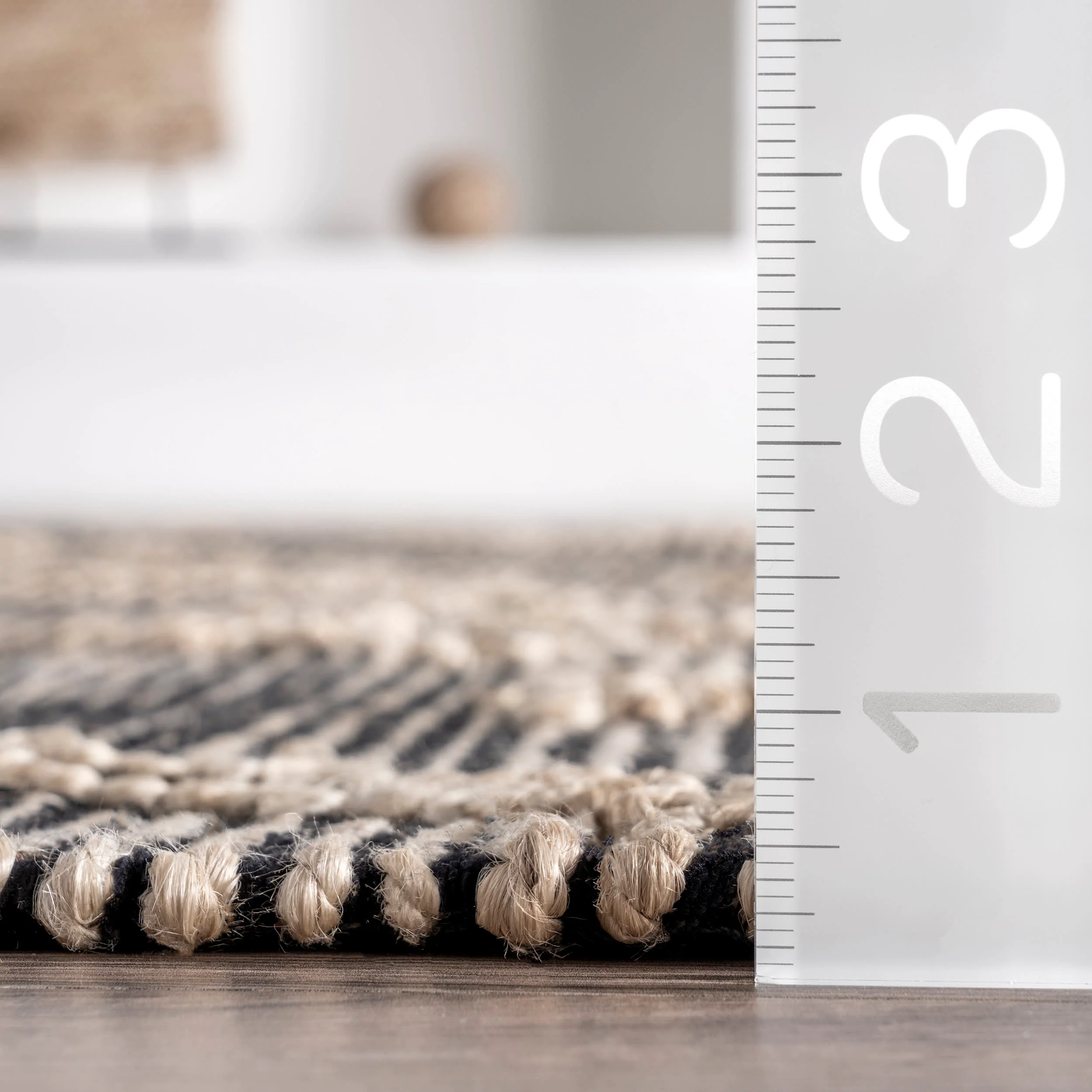 Textured Moroccan Jute Rug | Beige - Image 5