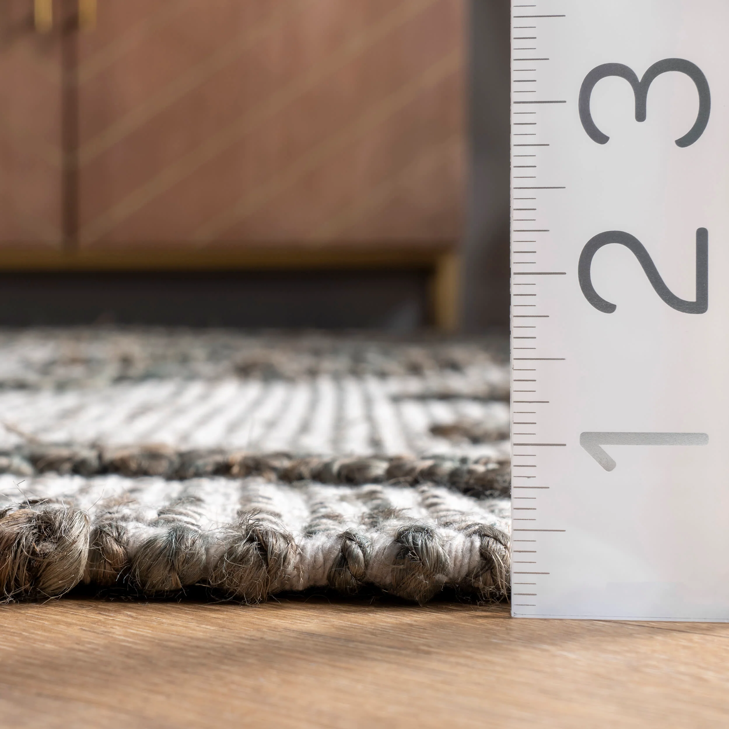 Textured Moroccan Jute Rug | Light Grey - Image 5