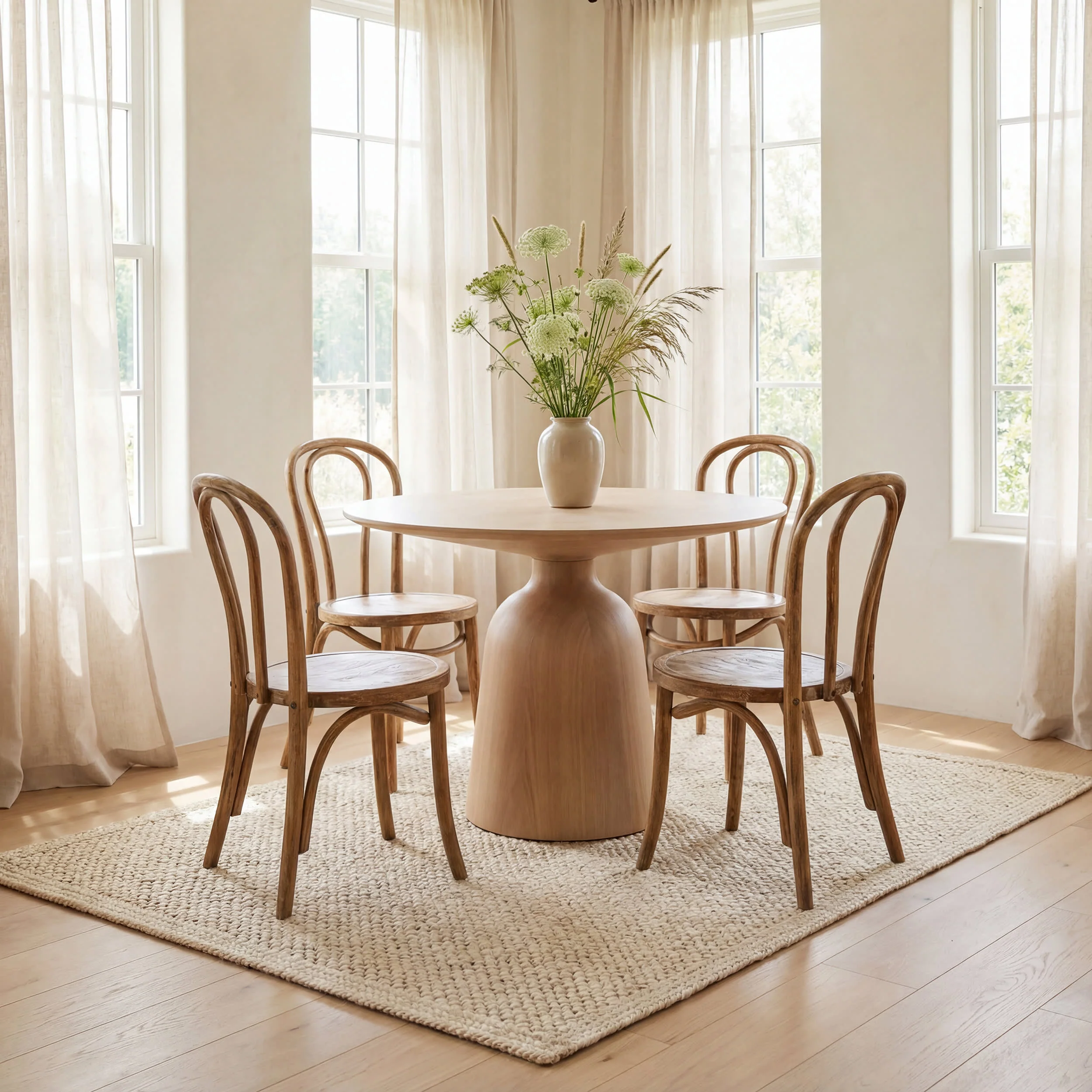 Thale Textured Handmade Jute Rug | Bleach - Image 4