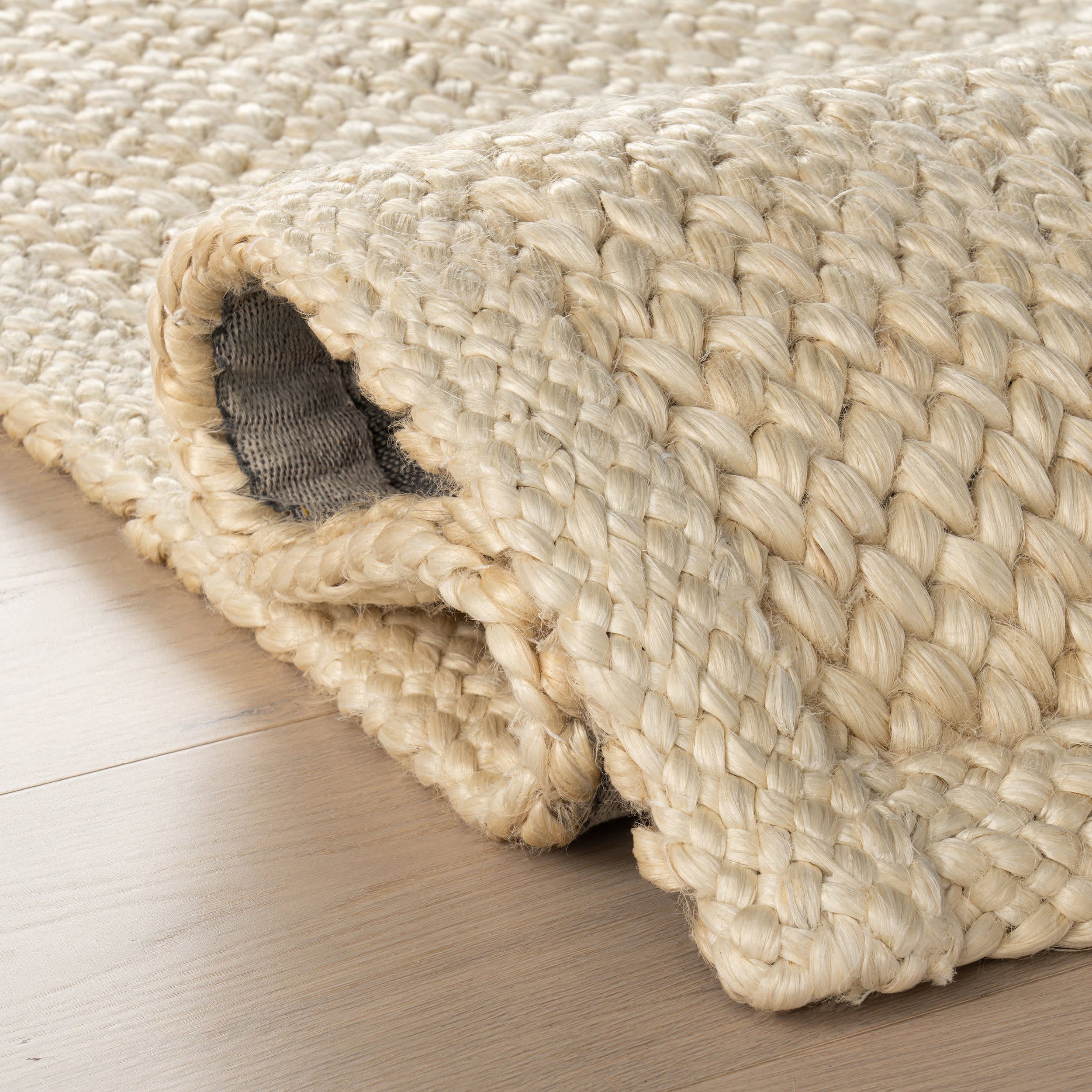 Thale Textured Handmade Jute Rug | Bleach - Image 6