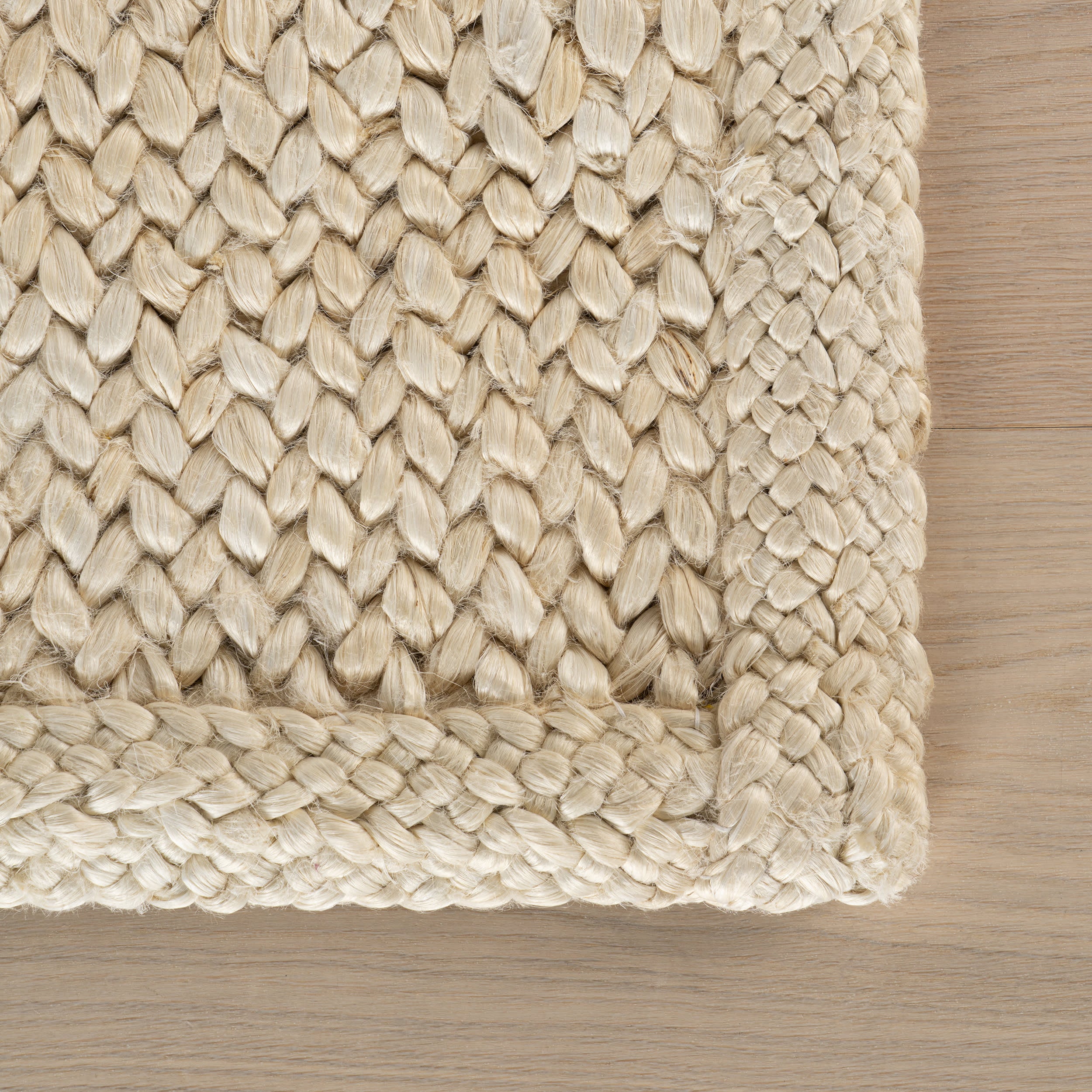Thale Textured Handmade Jute Rug | Bleach - Image 9