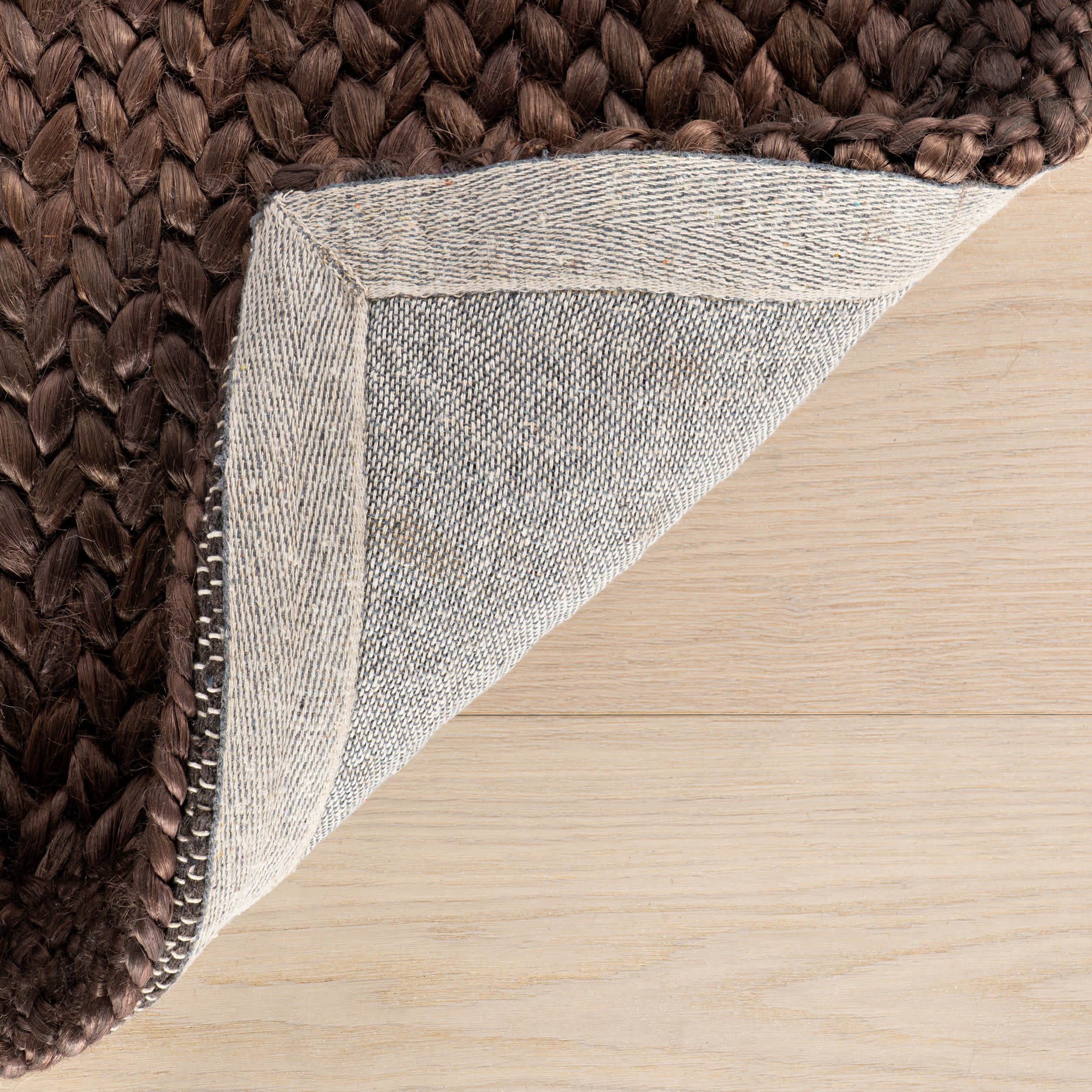 Thale Textured Handmade Jute Rug | Chocolate Brown - Image 10