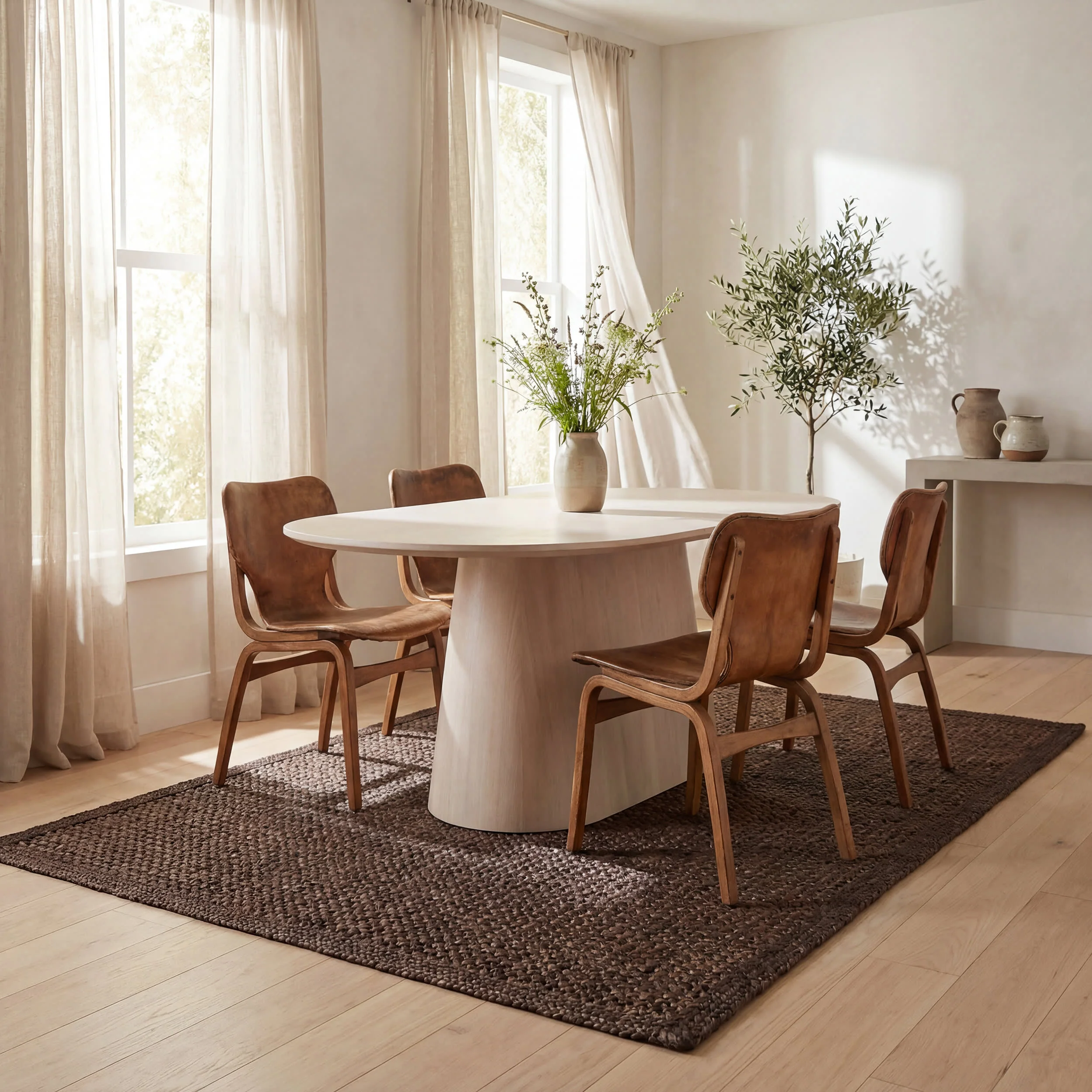 Thale Textured Handmade Jute Rug | Chocolate Brown - Image 4