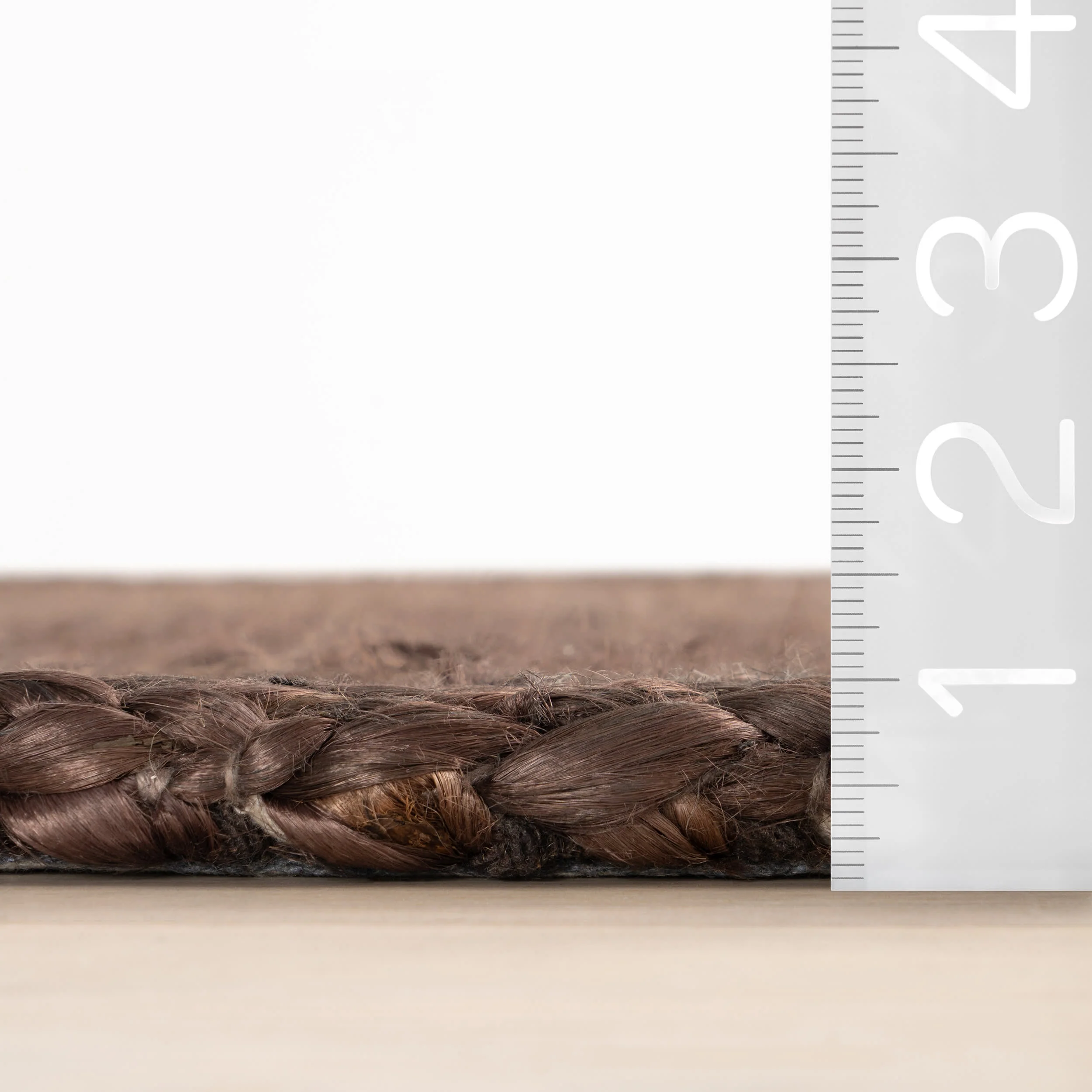 Thale Textured Handmade Jute Rug | Chocolate Brown - Image 8