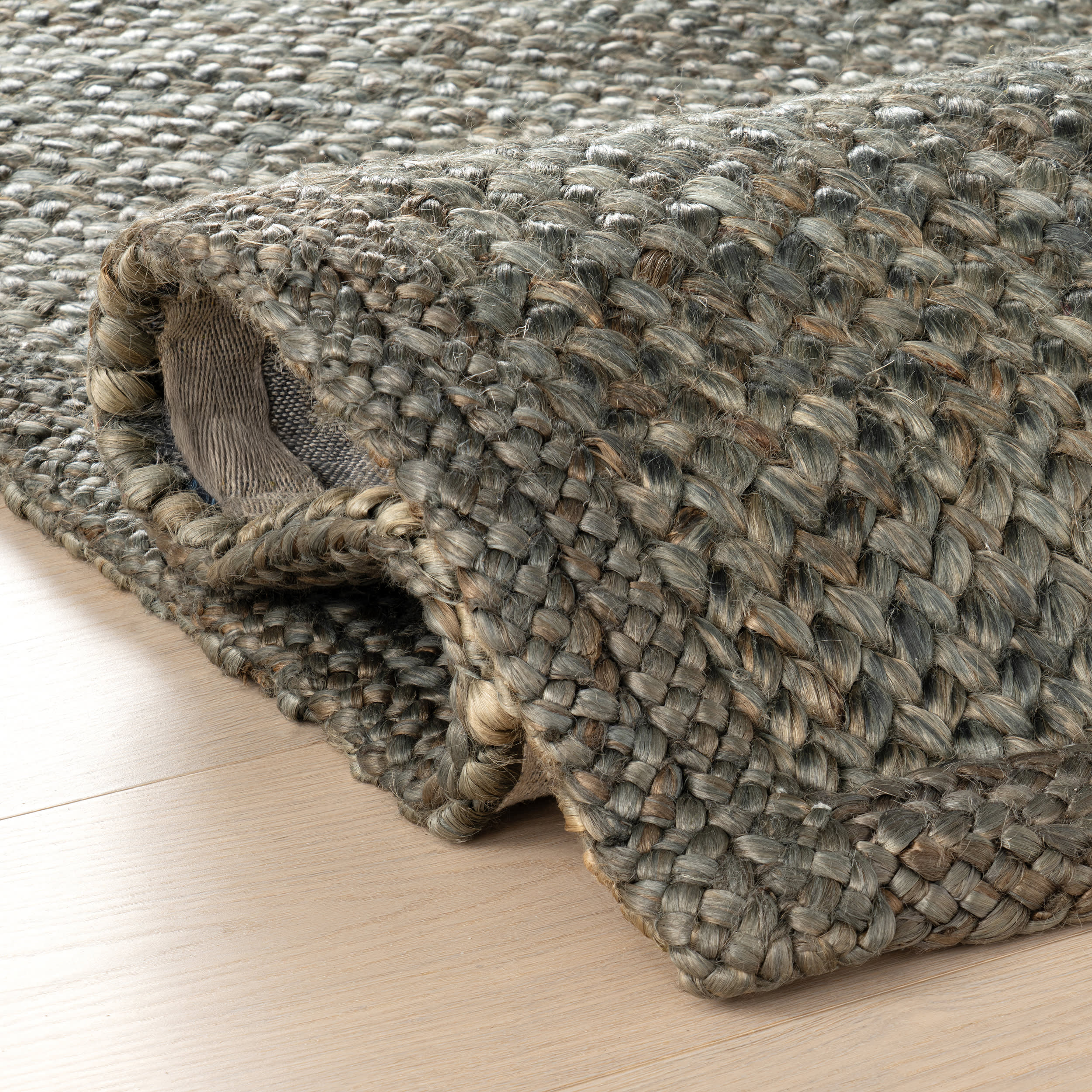 Thale Textured Handmade Jute Rug | Green - Image 2