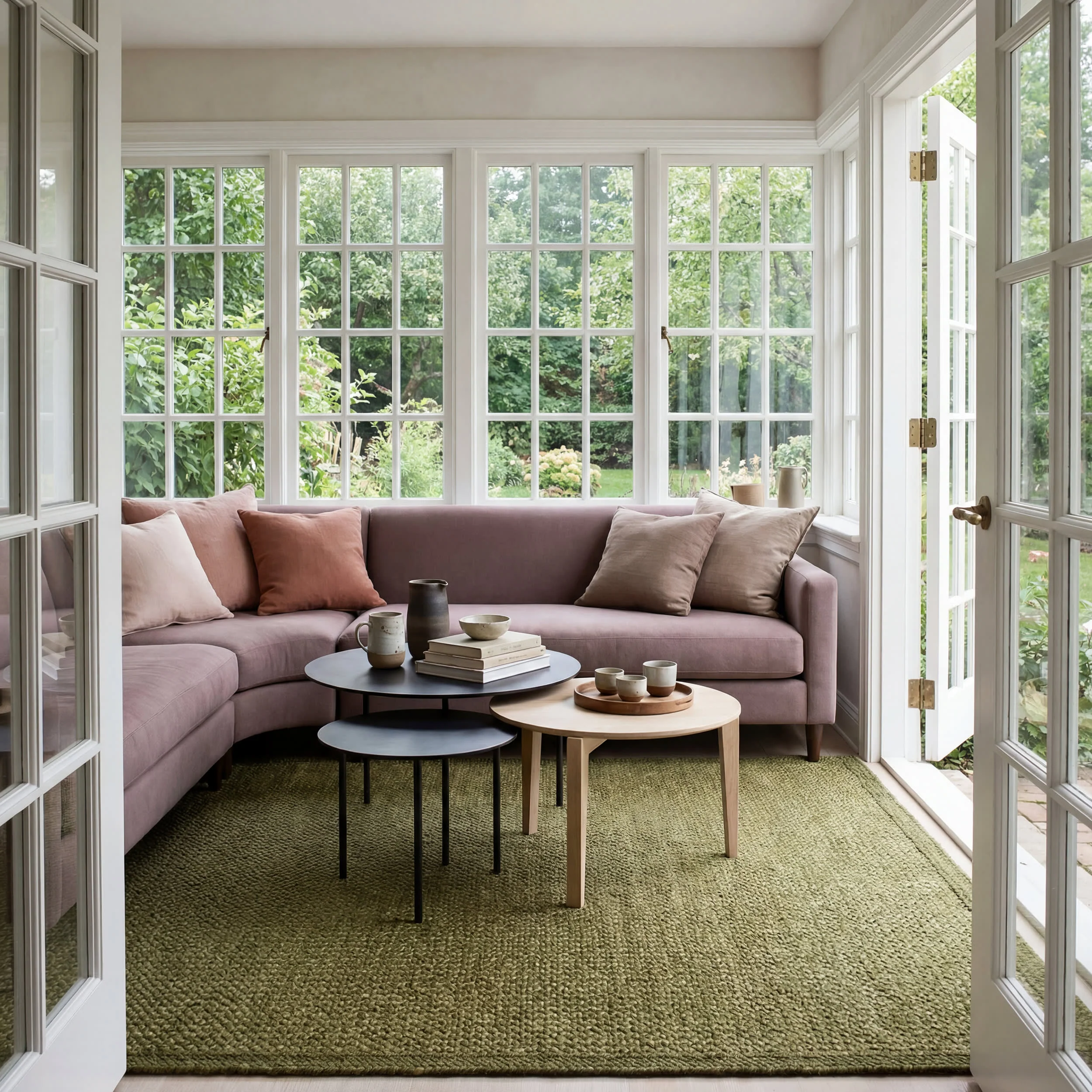 Thale Textured Handmade Jute Rug | Moss - Image 2