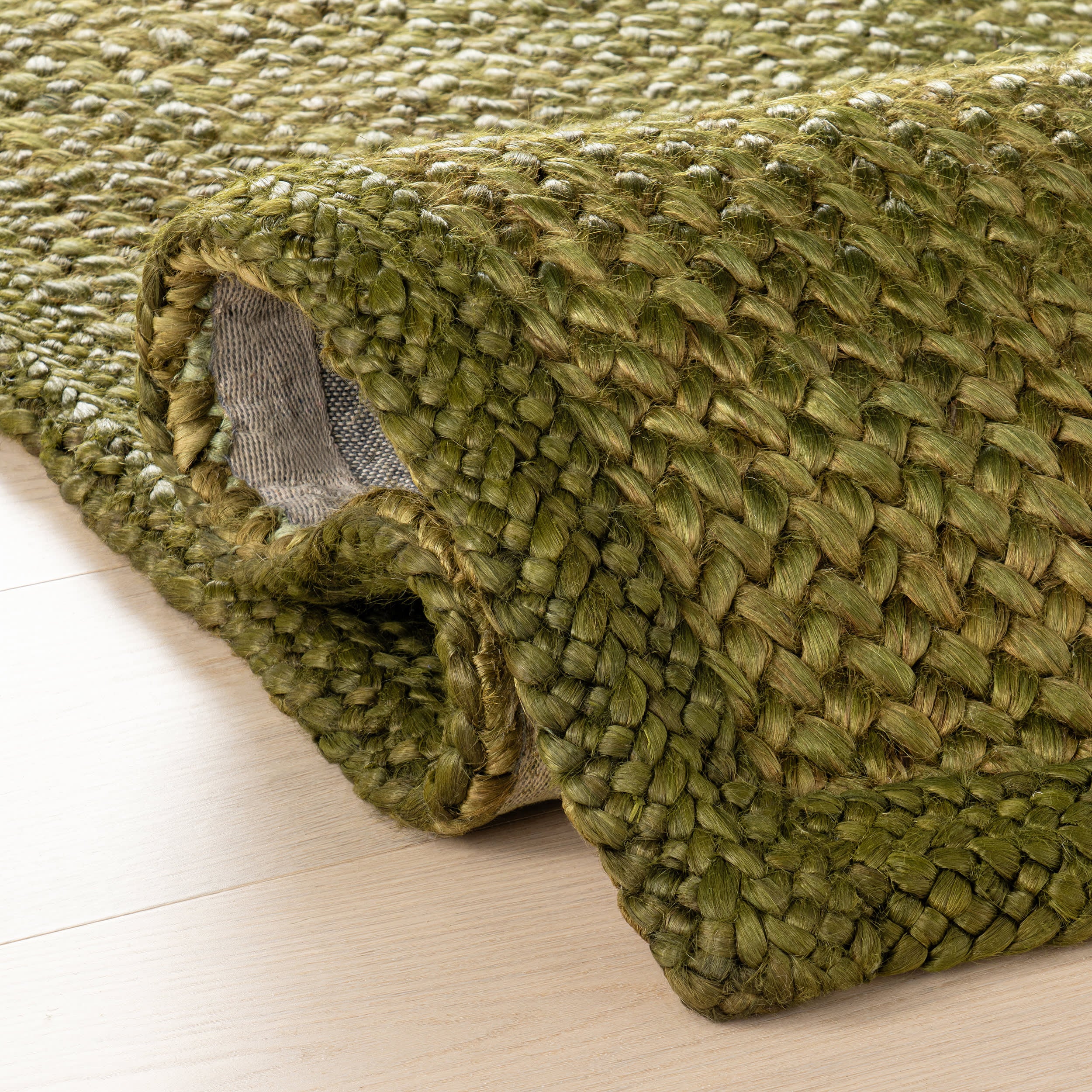 Thale Textured Handmade Jute Rug | Moss - Image 6