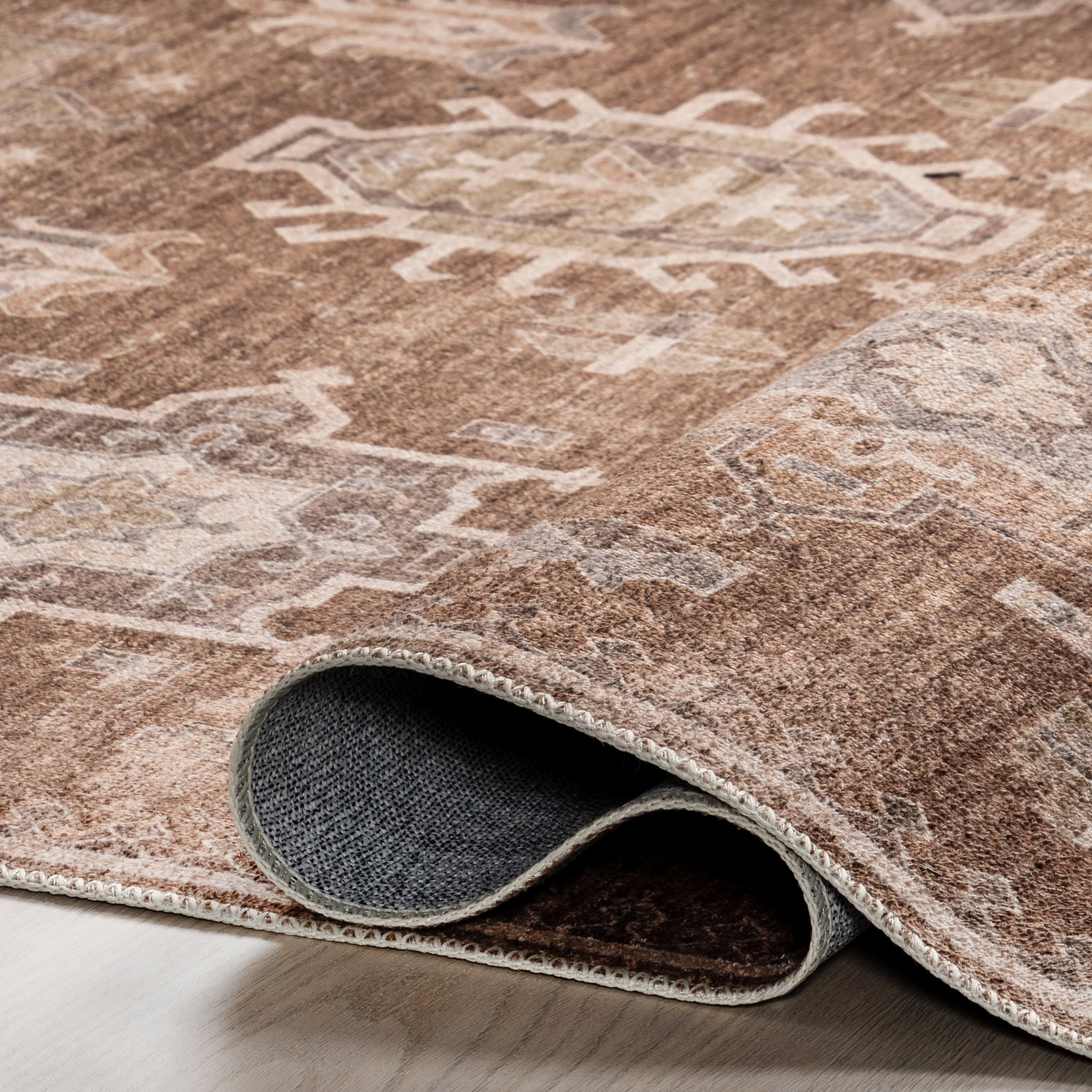 Thalia Medallion Washable Rug | Sienna Brown - Image 8