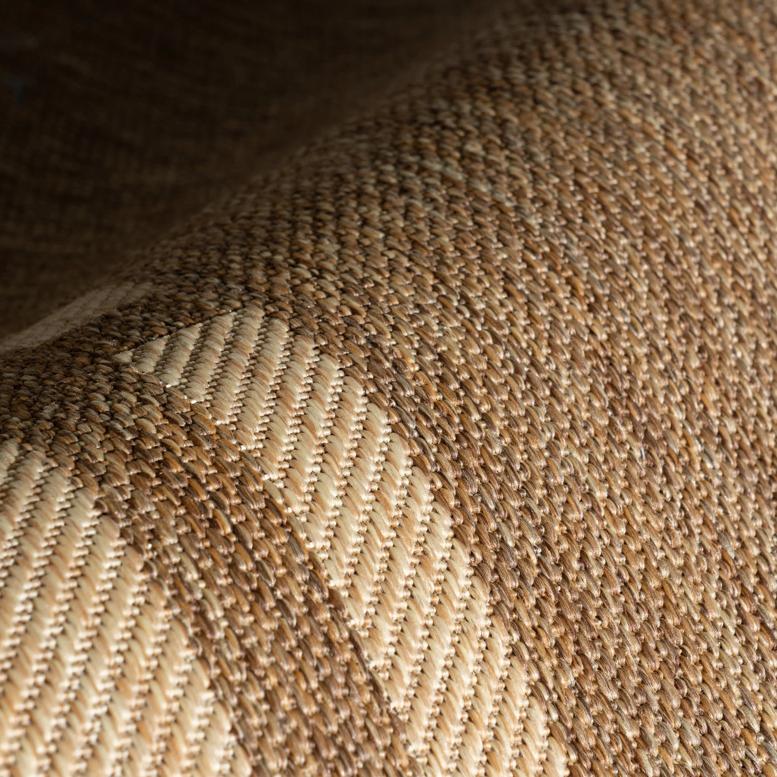 Thalina Modern Checkered Indoor/Outdoor Rug | Light Brown - Image 3