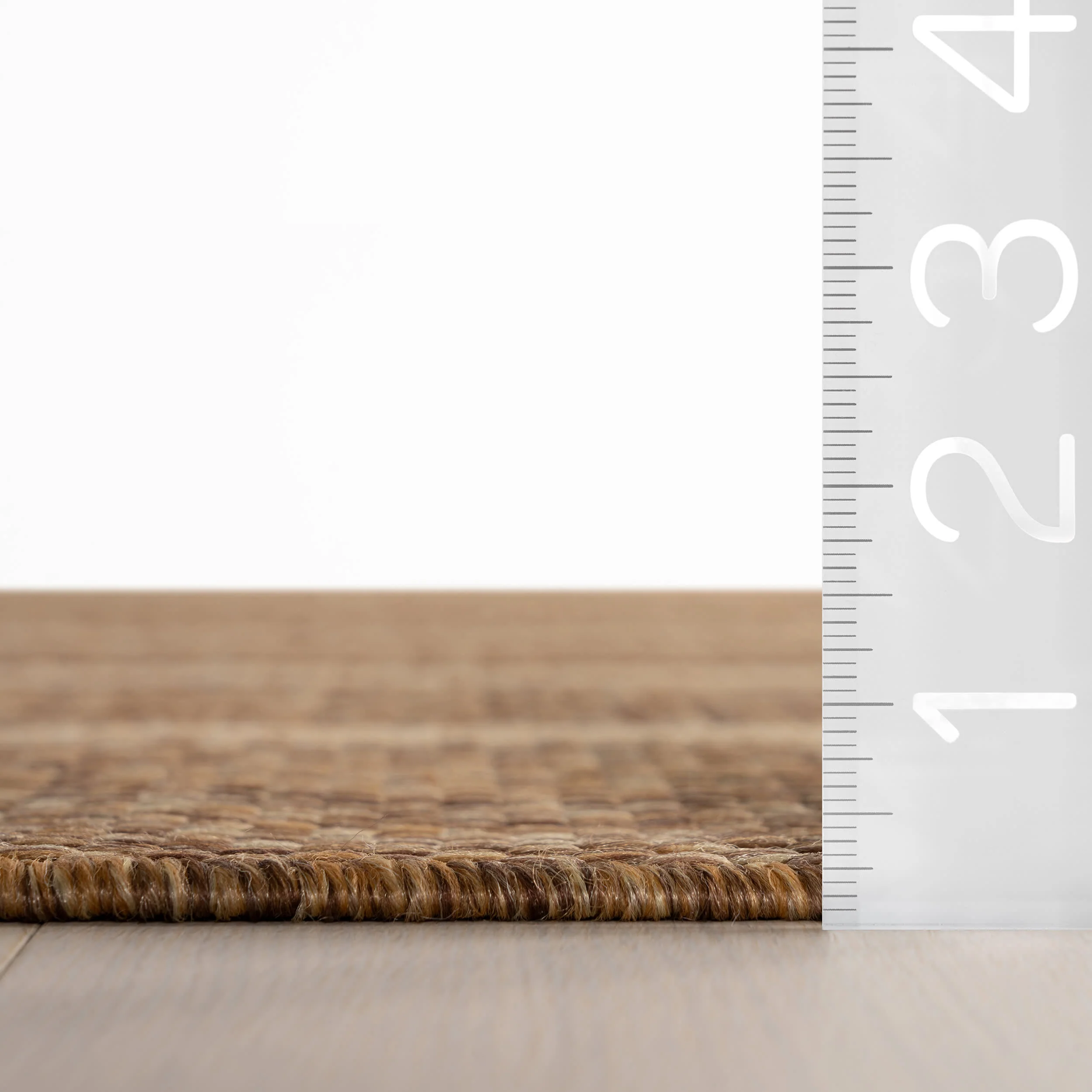 Thena Modern Bordered Indoor/Outdoor Rug | Brown - Image 5