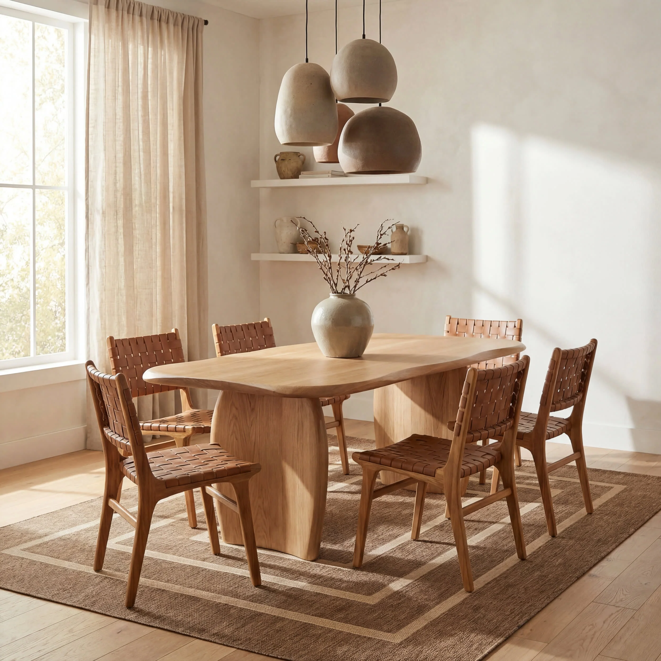 Thena Modern Bordered Indoor/Outdoor Rug | Brown - Image 6