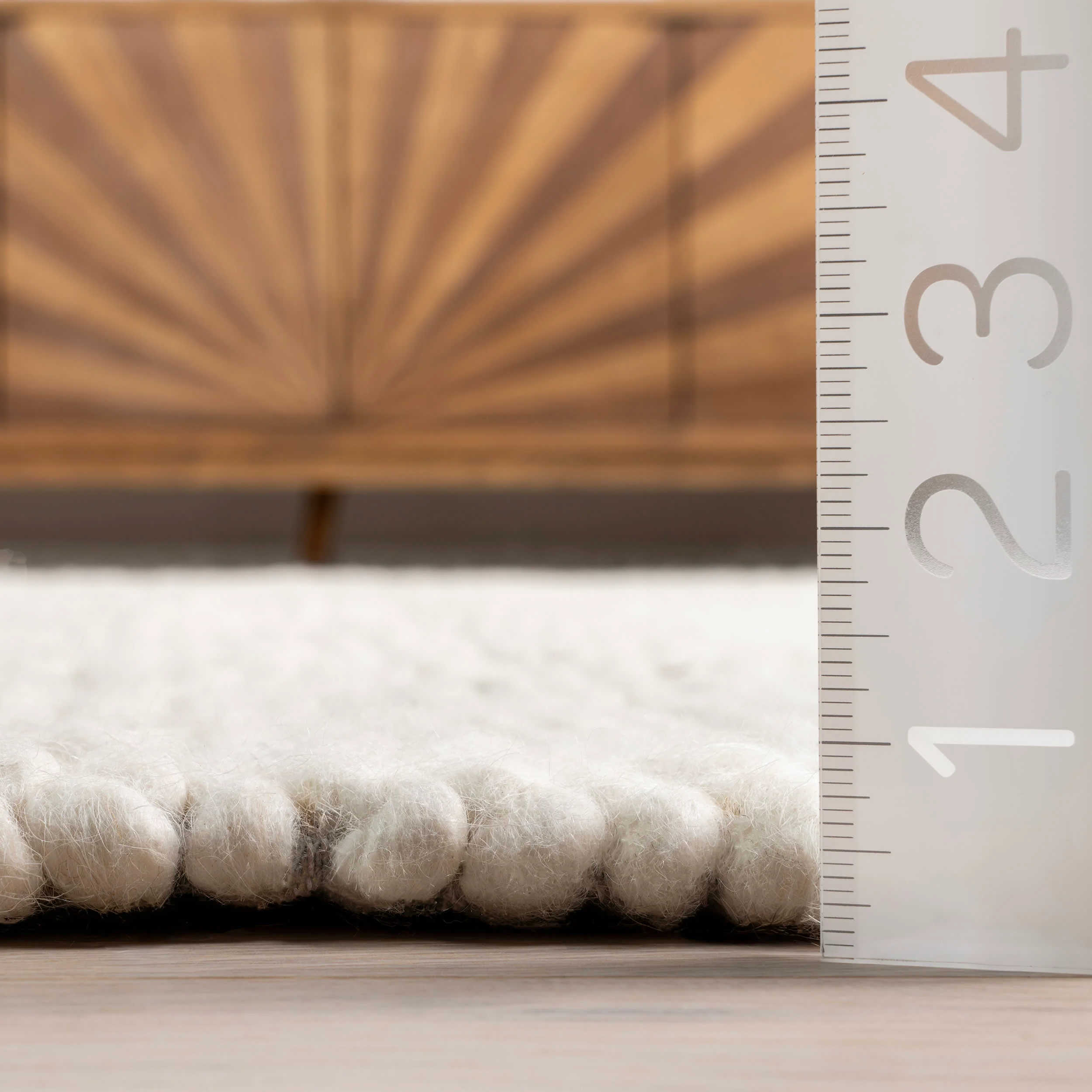 Therese Chevron Wool Rug | Ivory - Image 5