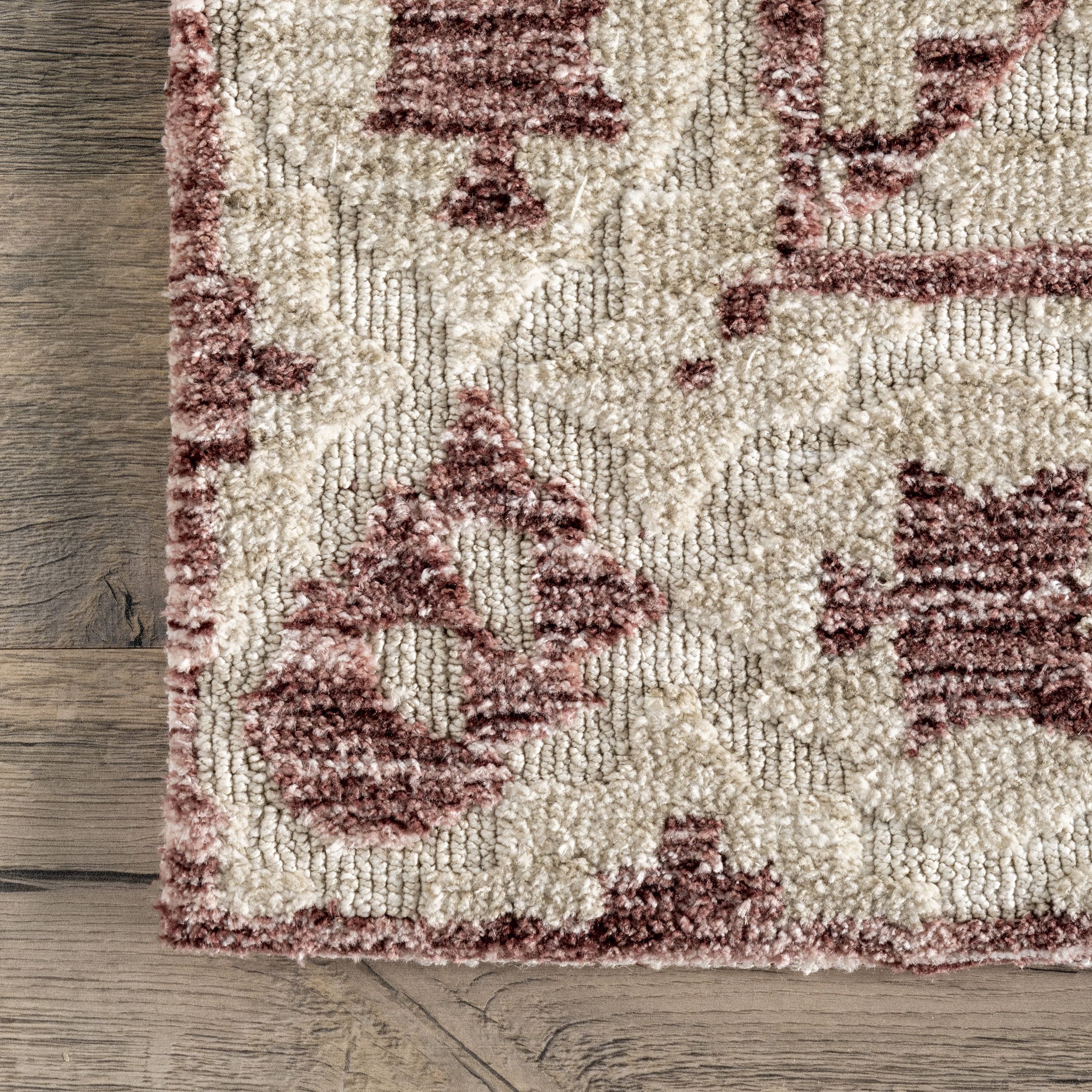 Tia Bordered Diamond Rug | Rust - Image 3