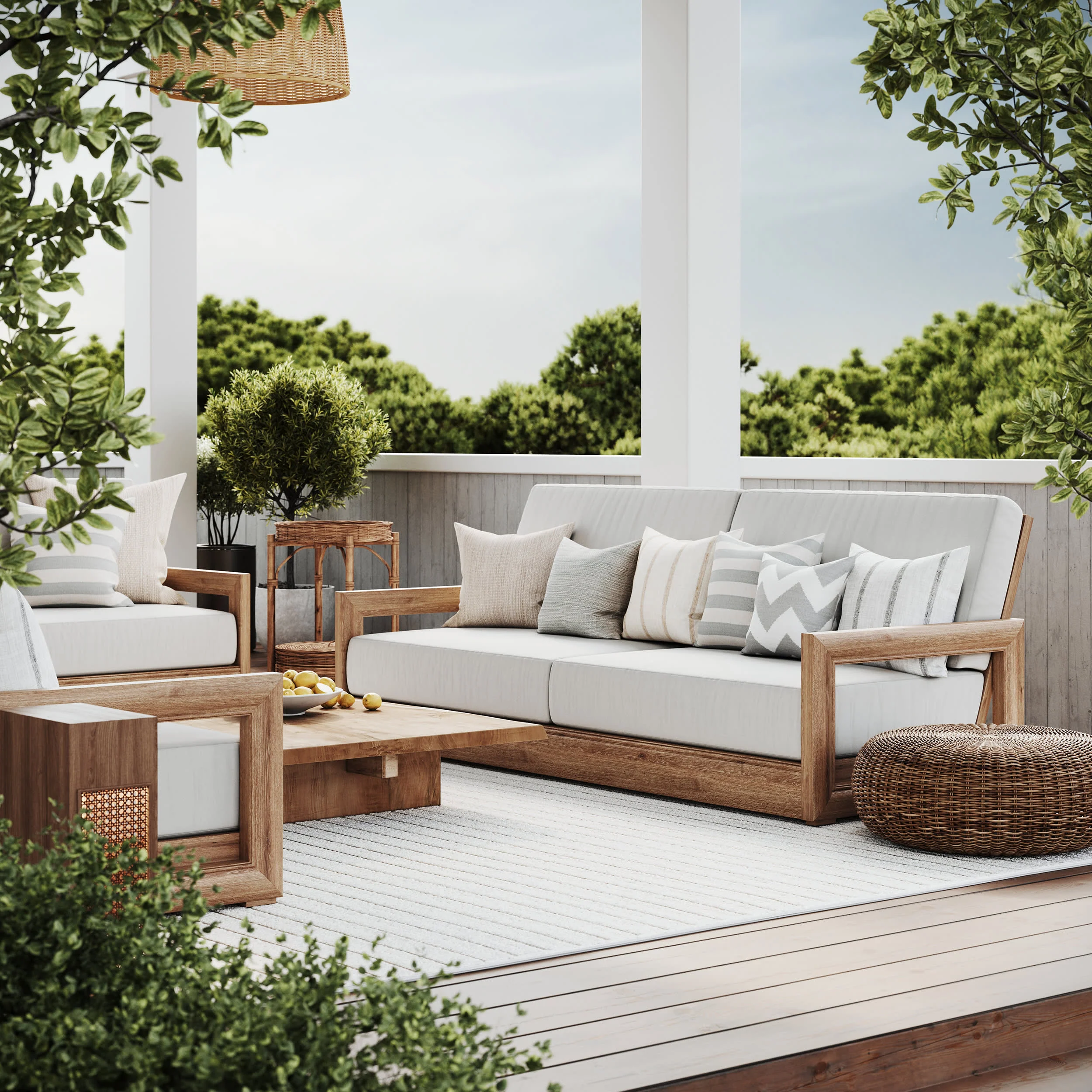Serra Indoor/Outdoor Rug | Cream - Image 5