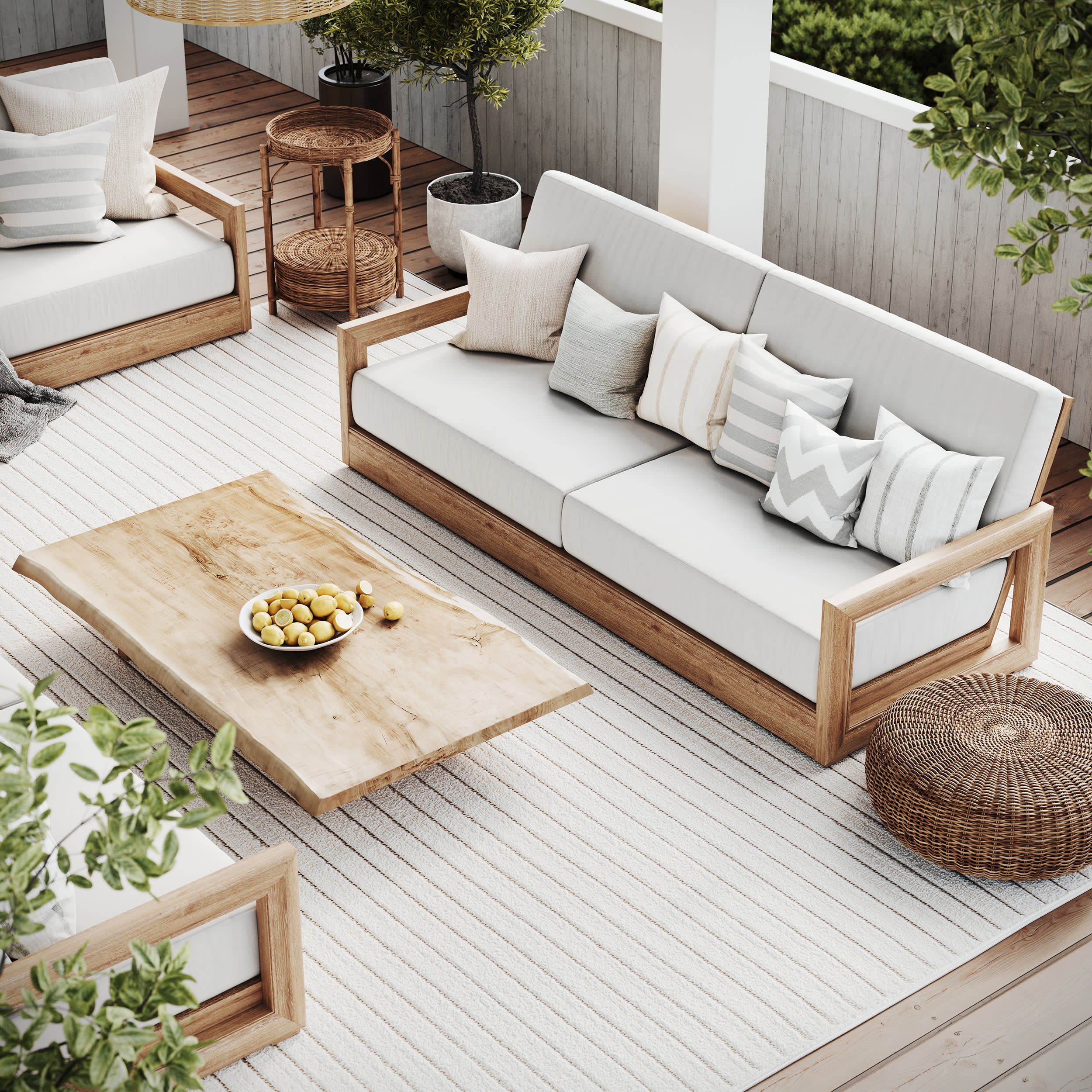 Serra Indoor/Outdoor Rug | Cream - Image 9