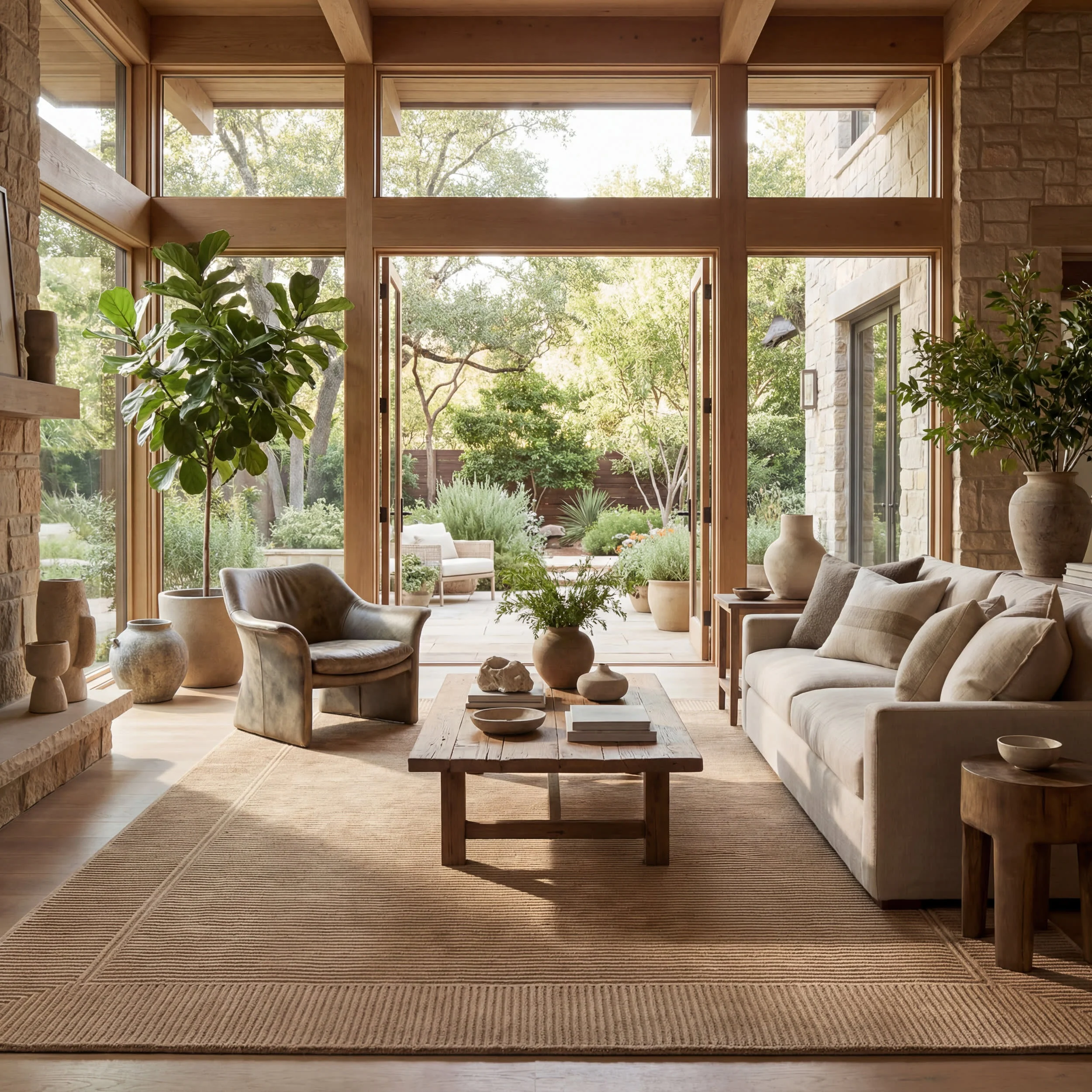Tiera Bordered Plush Textured Washable Rug | Sand - Image 2